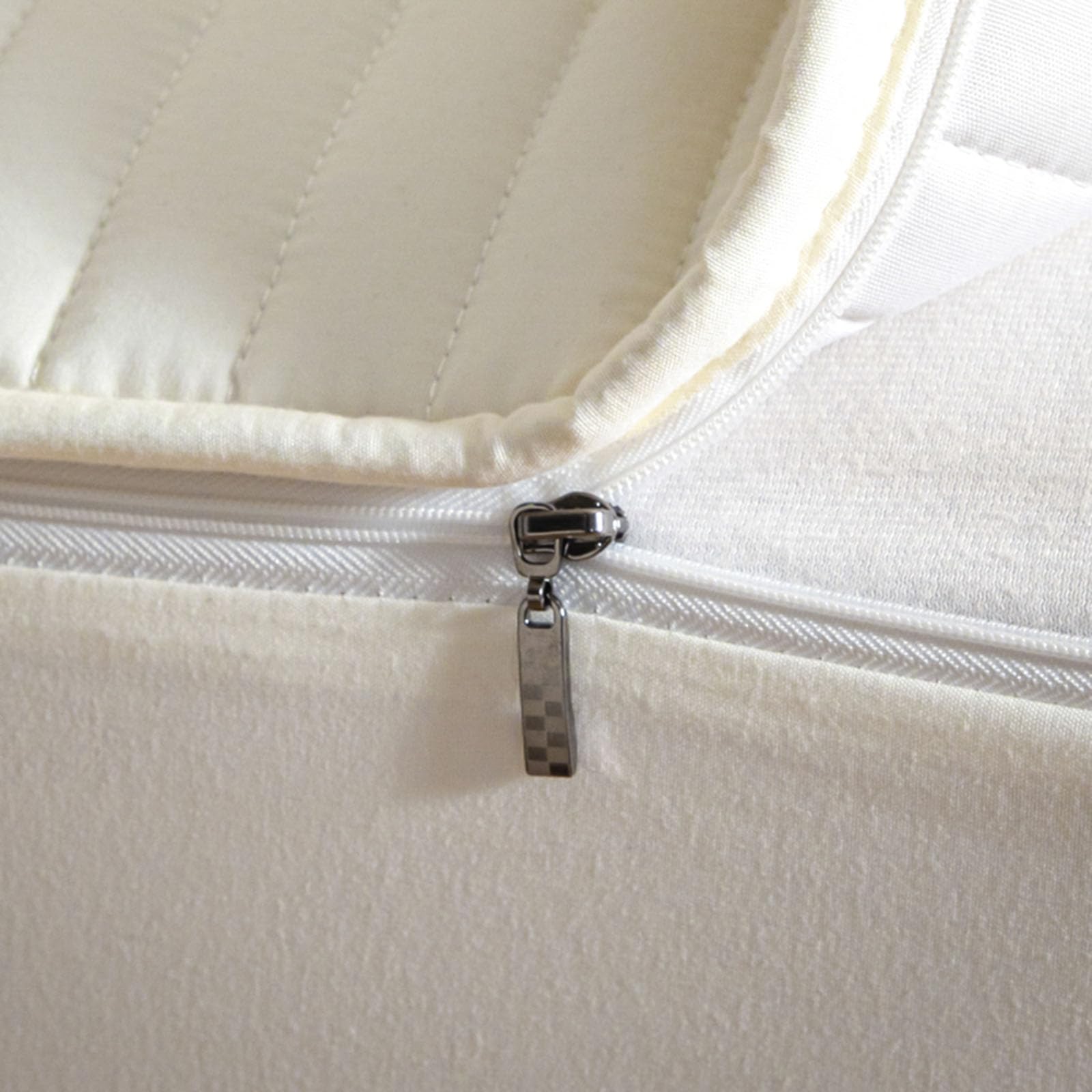 Coprimaterasso trapuntato, traspirante, personalizzabile, tutto incluso, lavabile, protezione a 360°, per letto singolo, matrimoniale, king size (bianco, 160 x 190 + 22 cm)