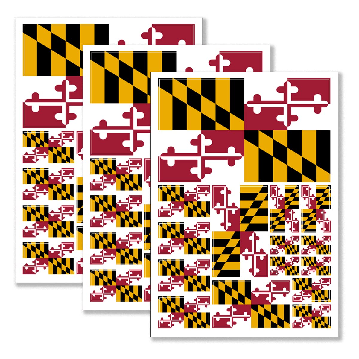 Drapeau du Maryland autocollant QQSD pour personnaliser votre gourde