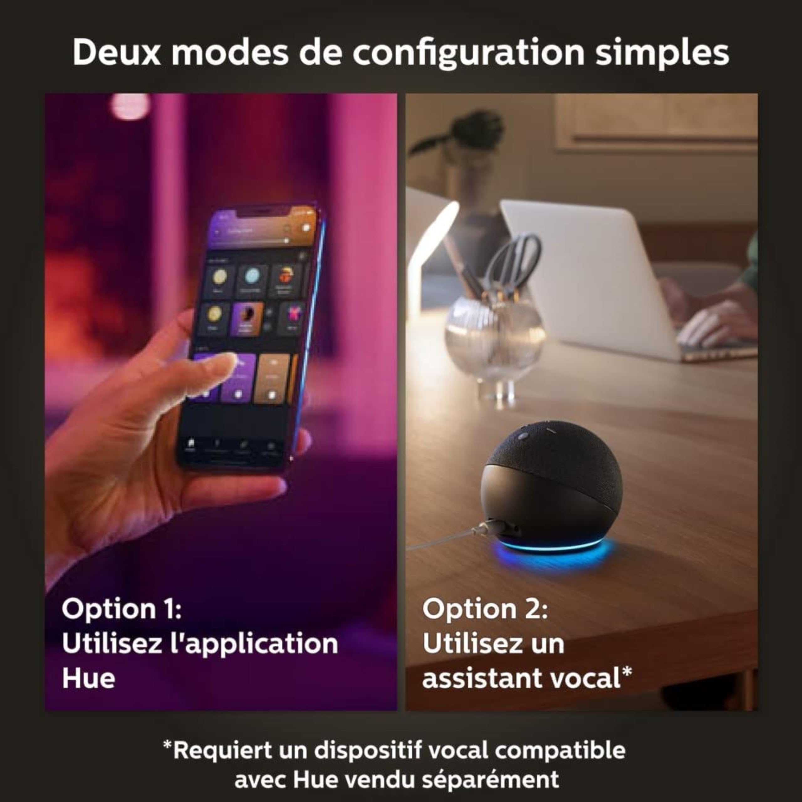 Philips Hue White and Color Ambiance Ampoule LED connectée Pack de 3, culot GU10, 350 lumens (équivalent 50W). Compatible Bluetooth. Fonctionne avec Alexa, Google Assistant et Apple HomeKit