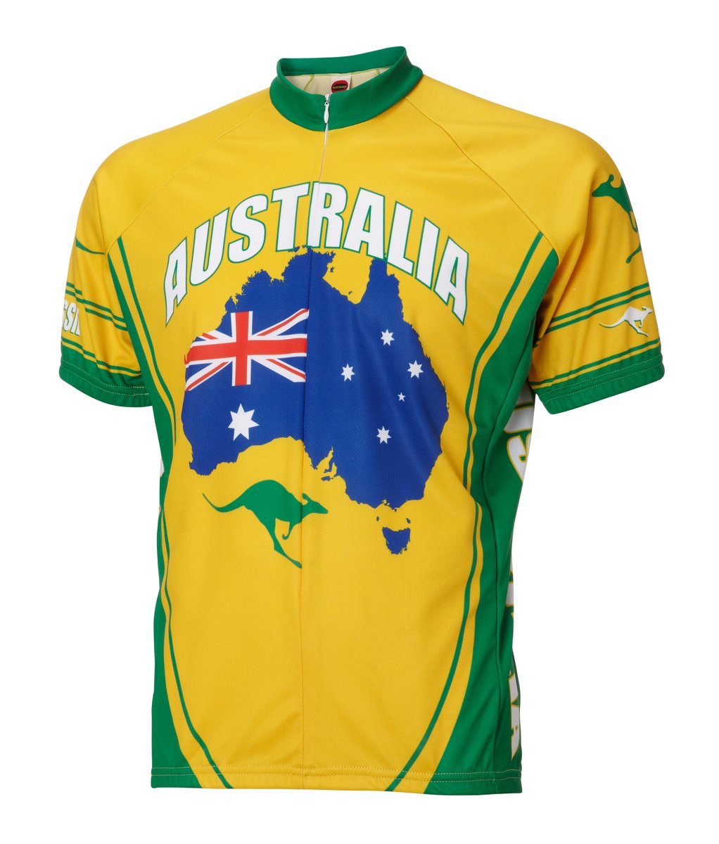 Australia Cycling Jersey by World Jerseys Men's Large Short Sleeve