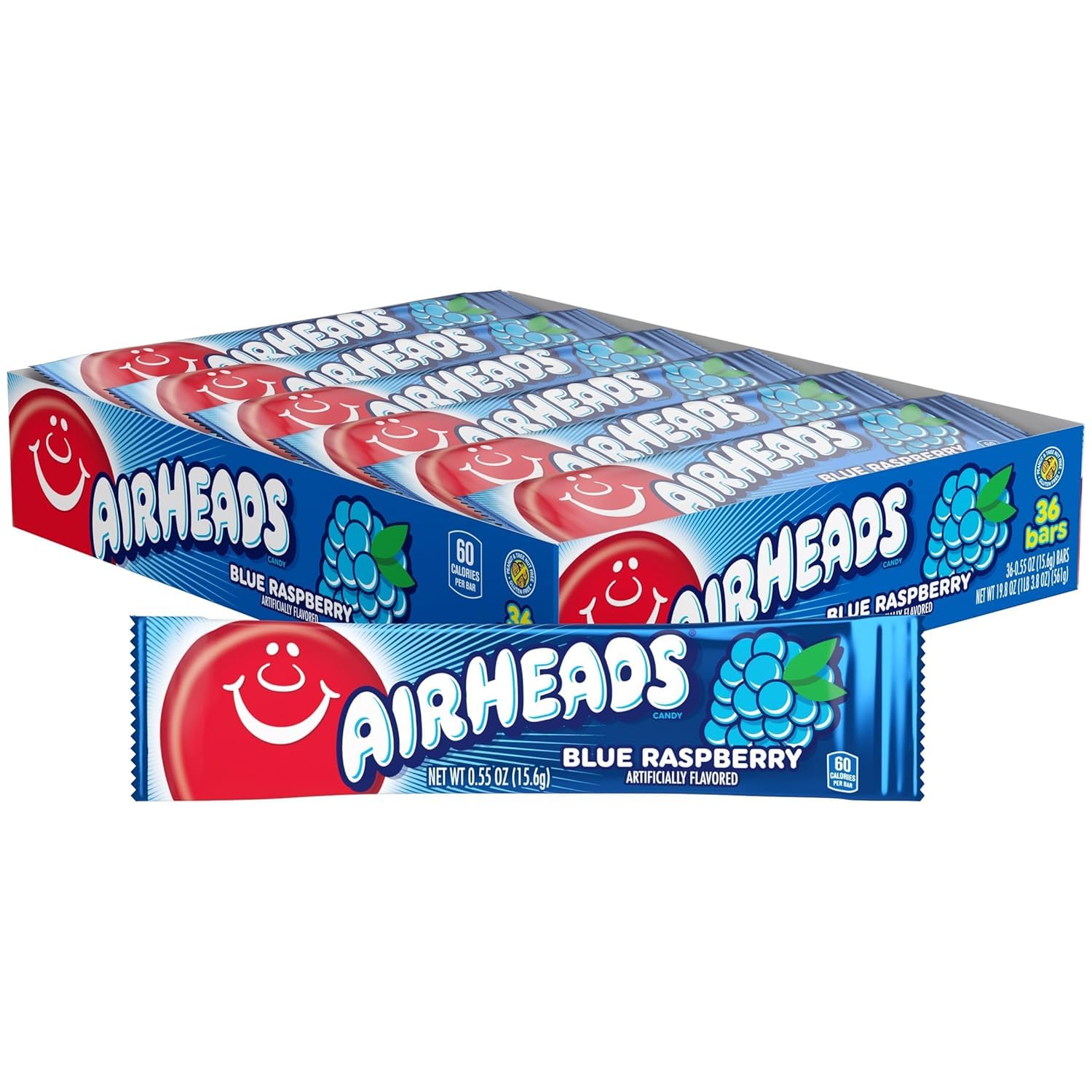 Air Heads Blue Raspberry 15,6 g (36 pasków)
