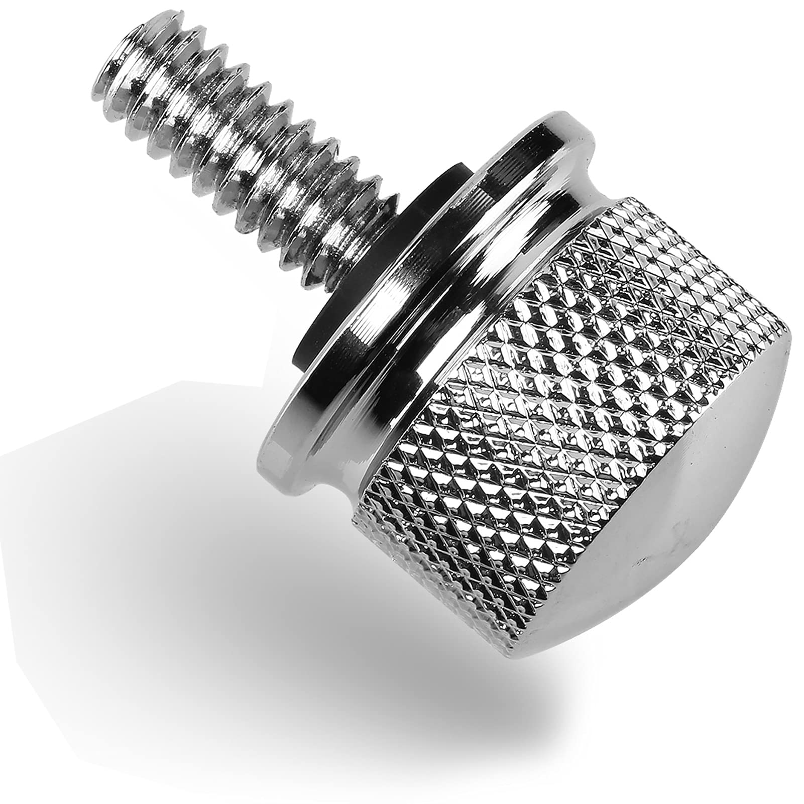 Chrome Quick-Release Seat Bolts For Harley Davidson Motorcycles (1996-2022) - 2 Pack, 1/4-20 Thread, No Tools Needed