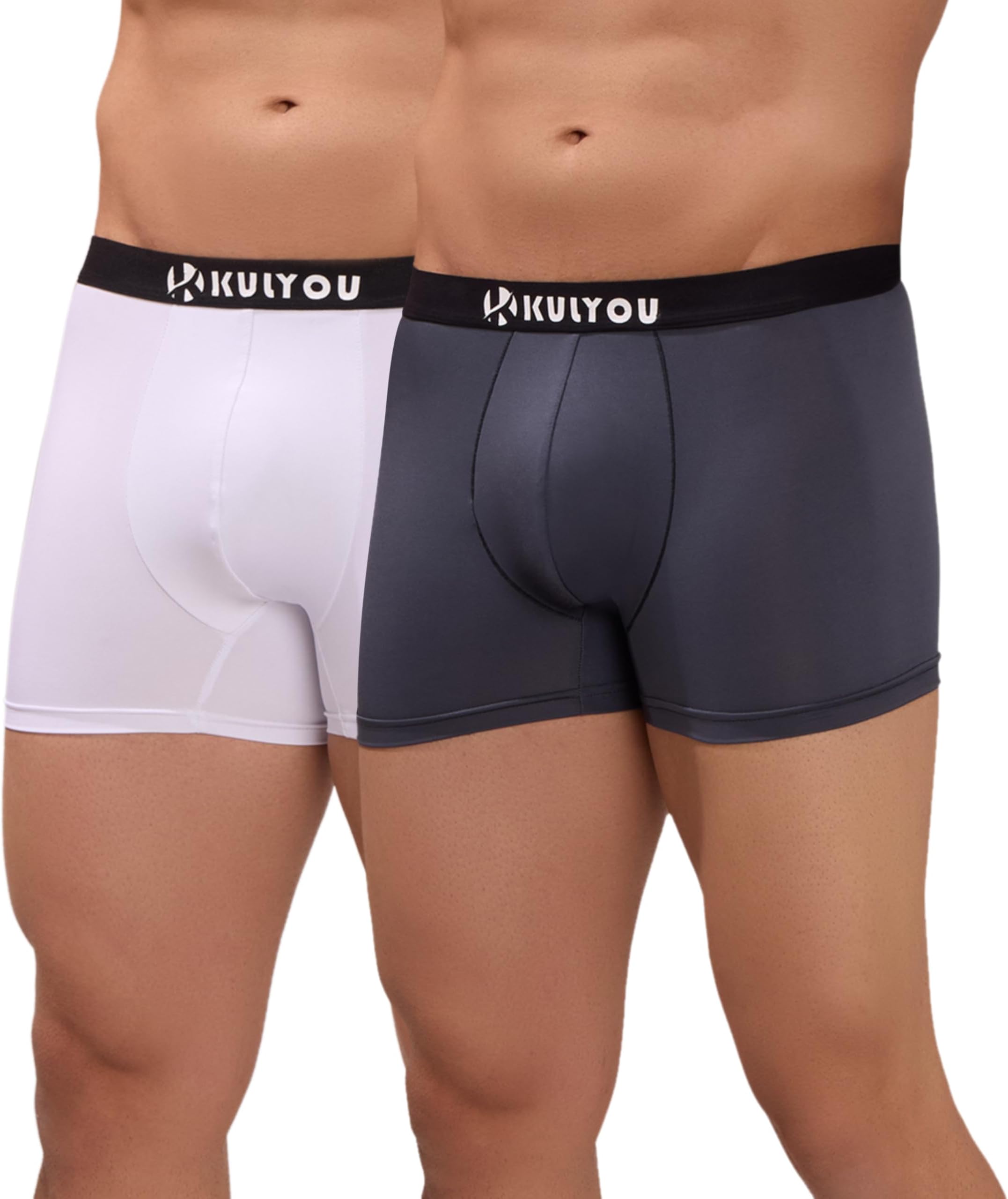 - Men's Extra Thin Elastic Underwear Long Comfortable Ice Silk Breathable Comfort Brief-Boxer-Trunks Imported Material Mens Underwear Combo Pack of 2