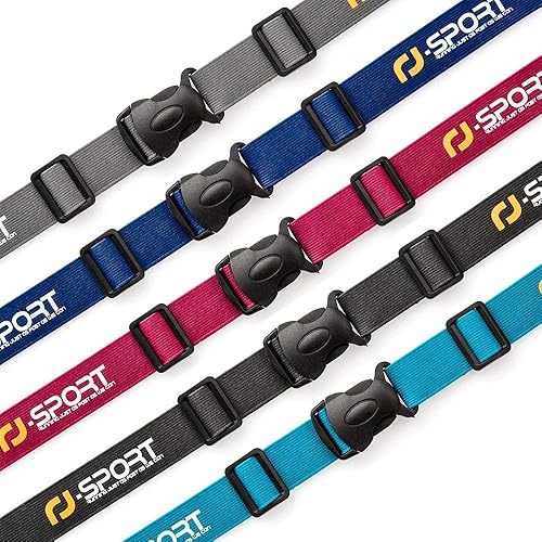 Miniatura 7 de RJ-Sport Cinturón con número de carrera, soporte para cinturón de carreras de triatlón con 6 trabillas de gel energético para triatalón, maratón,