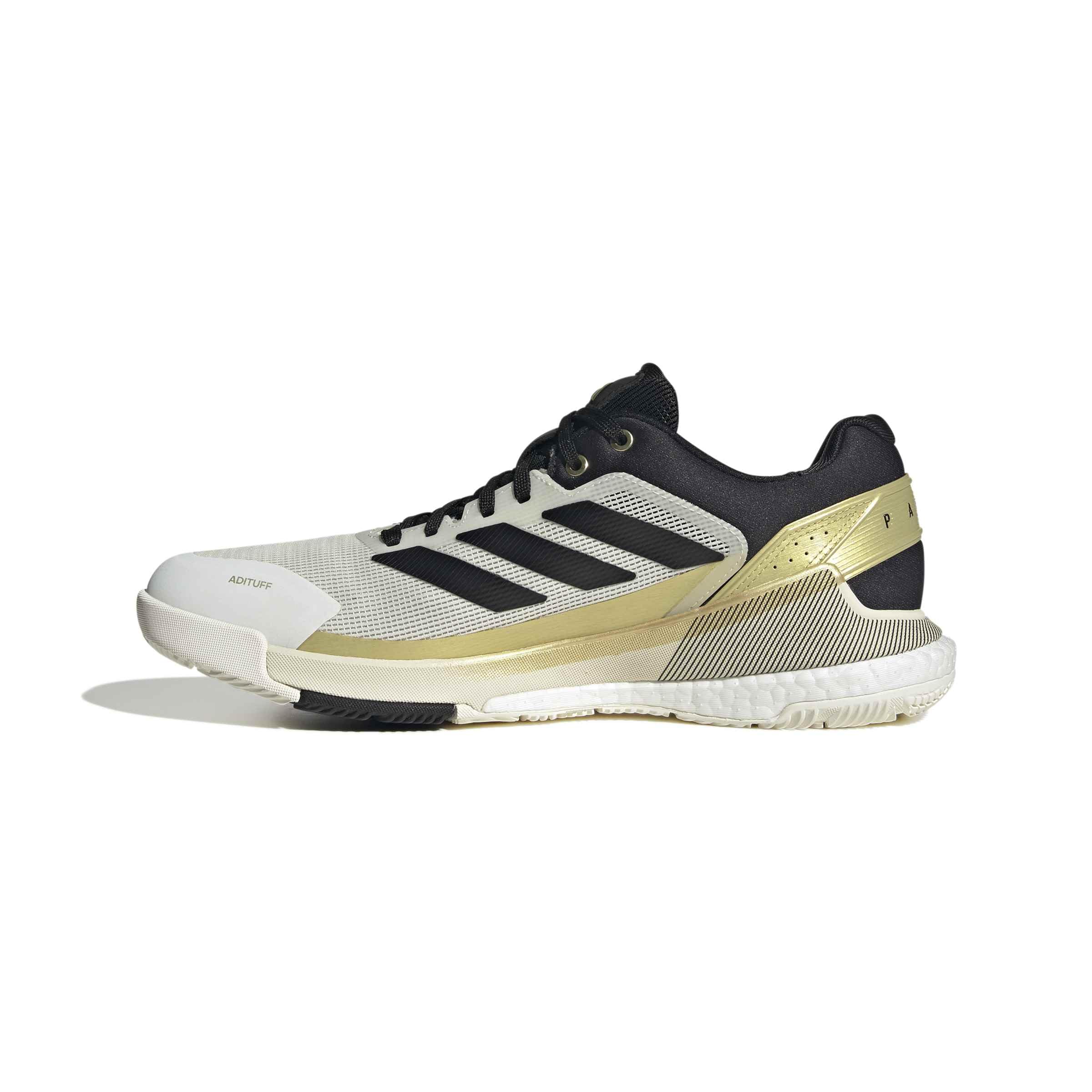 adidas Herren Crazyquick Boost Padel Shoes, Off White/core Black/Gold met., 46 2/3 EU