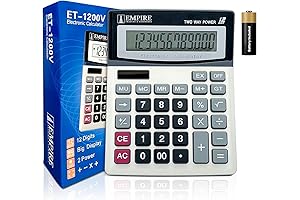 Effortless Calculations: Empire Desk Calculator with Enlarged Key Buttons