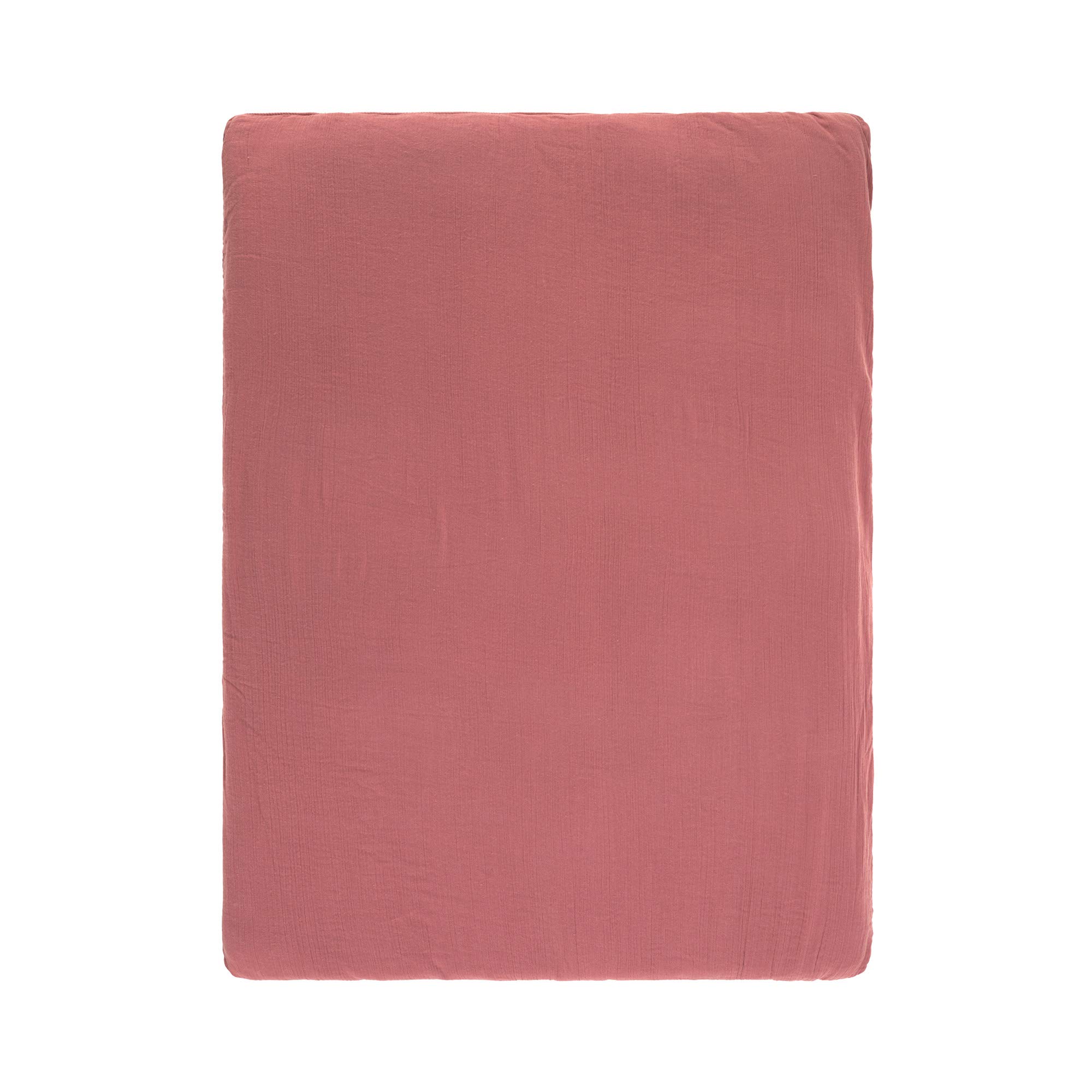 LÄSSIG Housse de Couette pour Bébé Gots Mousseline Rosewood 100 x 140 cm/Oreiller 40 x 60 cm 6 Unité