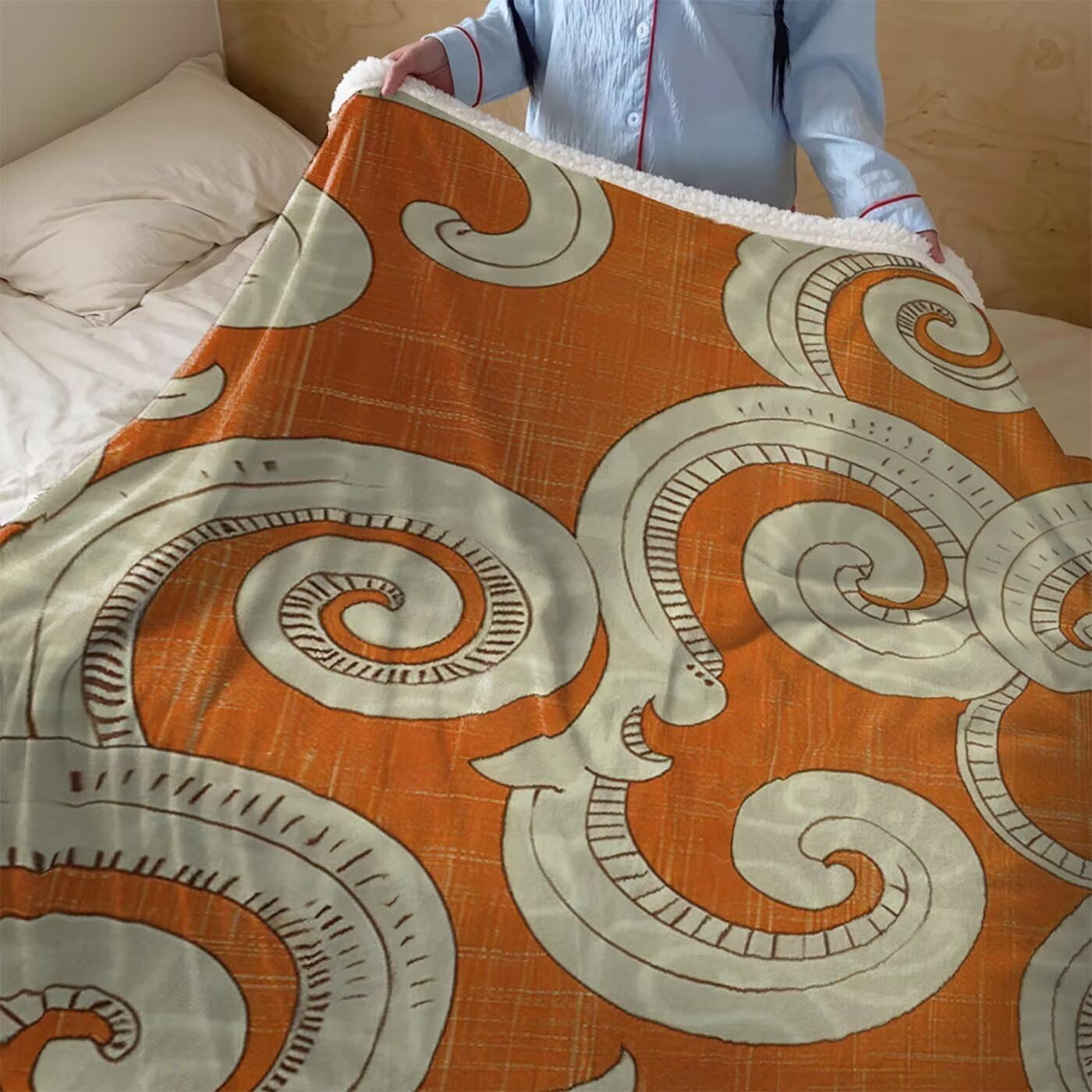 Koc polarowy Sherpa w stylu retro, miękki, obciążeniowy, zimowa, jesienna pościel, duży, 140 x 200 cm, gruby, ciepły, oddychający, na krzesło, sofę, kanapę, łóżko, do pokoju podróżnego, dekoracja
