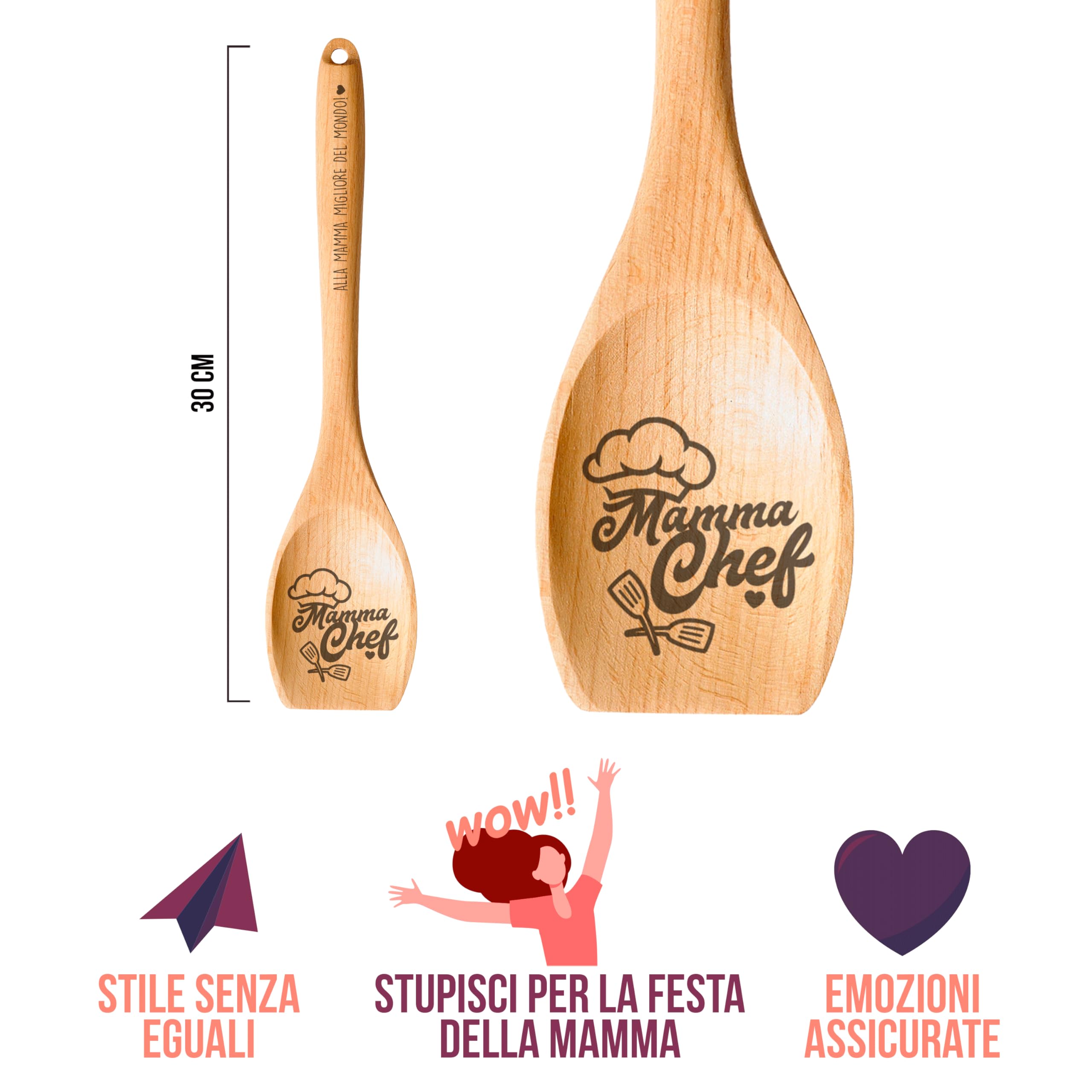 Porta ricette in legno fatto a mano - Supporto per libri di cucina