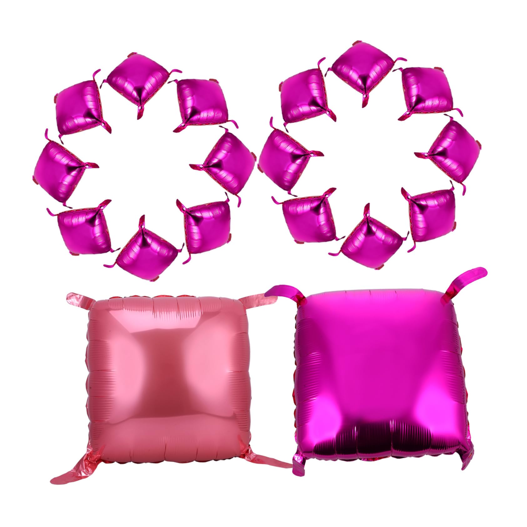 Globos de Aluminio Cuadrados para Fondo de Pared, 50 Unidades