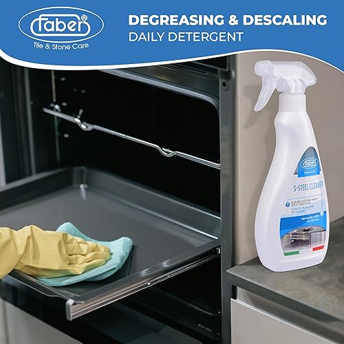 Miniatura 6 de FABER Limpiador y pulidor de acero inoxidable – Detergente diario para eliminar huellas dactilares, residuos, marcas de agua, rayas y grasa de todo