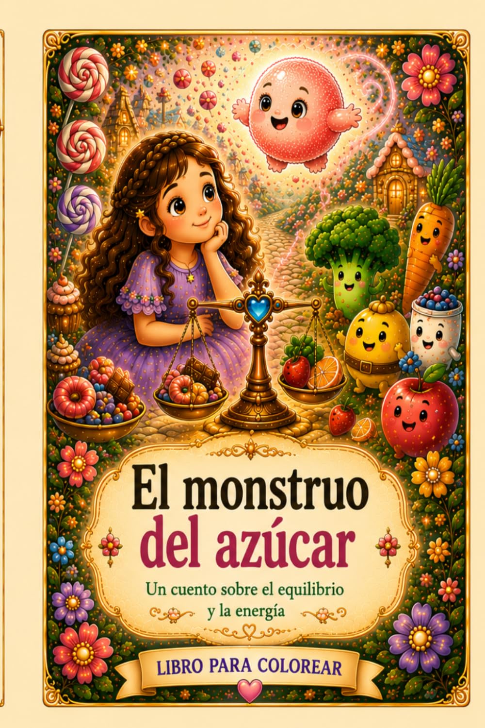 El monstruo del azúcar: Libro para colorear (Historias del Reino del Equilibrio)