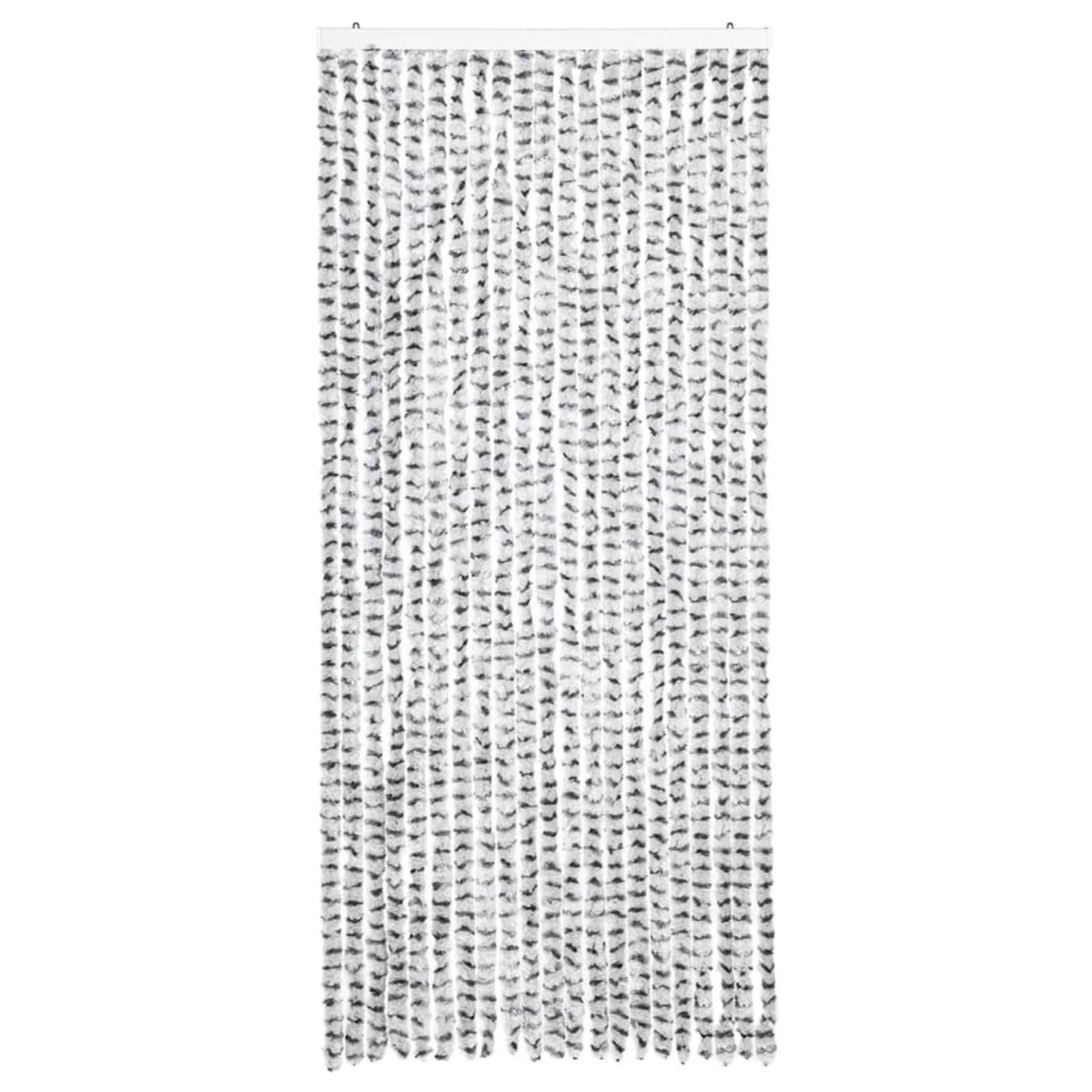 JUDYY Tenda Antimosche Grigio Chiaro e Grigio Scuro 90x200cm Ciniglia,Tenda Antimosche per Finestre e Porte Leggera Resistente all'Acqua Silenziosa Zanzariera Antiisetti-377396