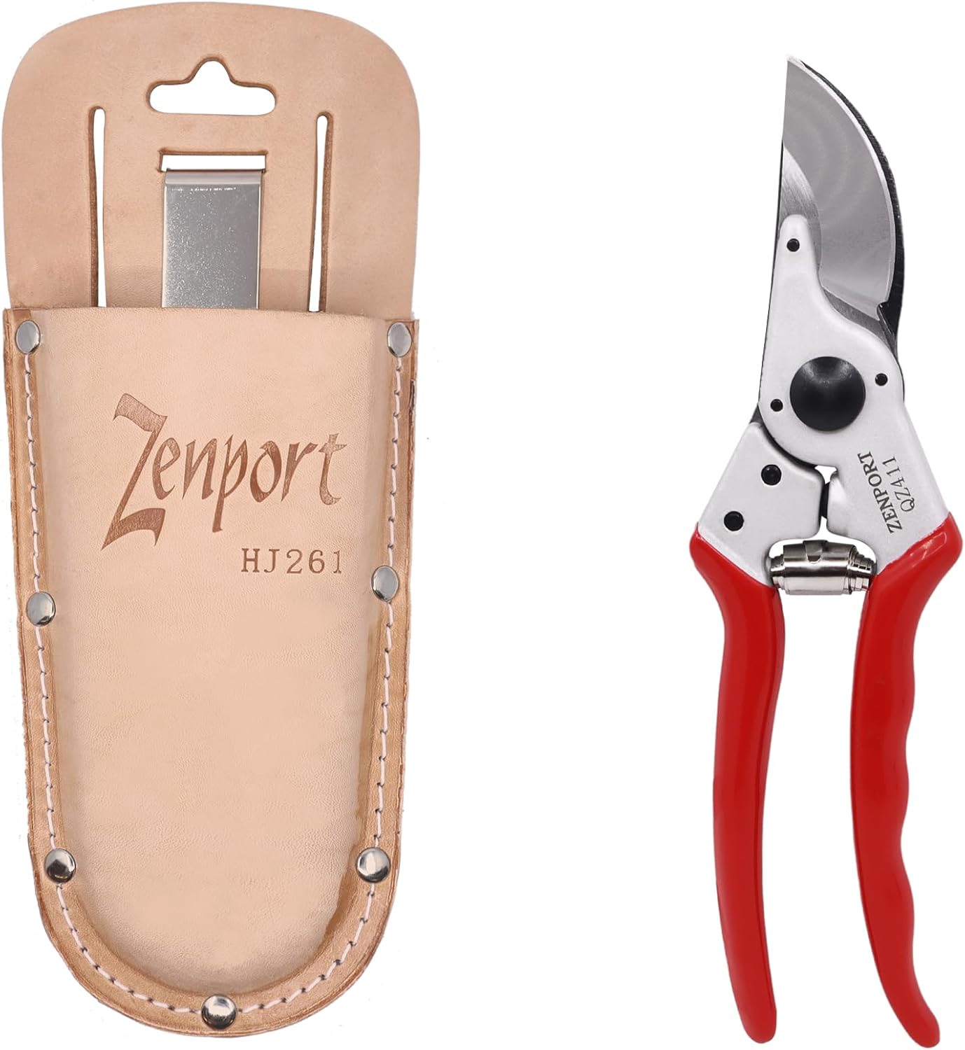 QZ411 Narrow Pruner and HJ261 Leather Pruner Sheath