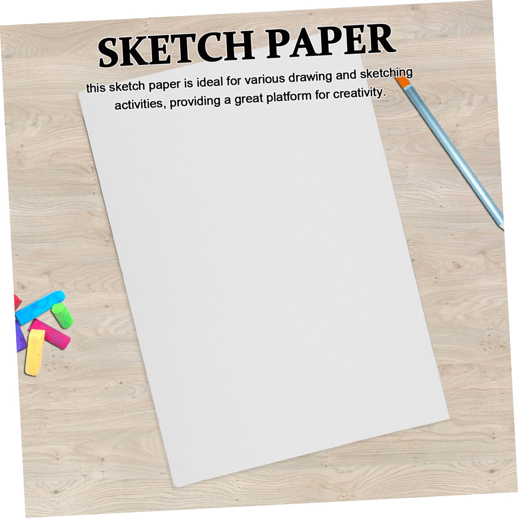 Papel de Dibujo Blanco para Bocetos, 100 Hojas A4 para Niños