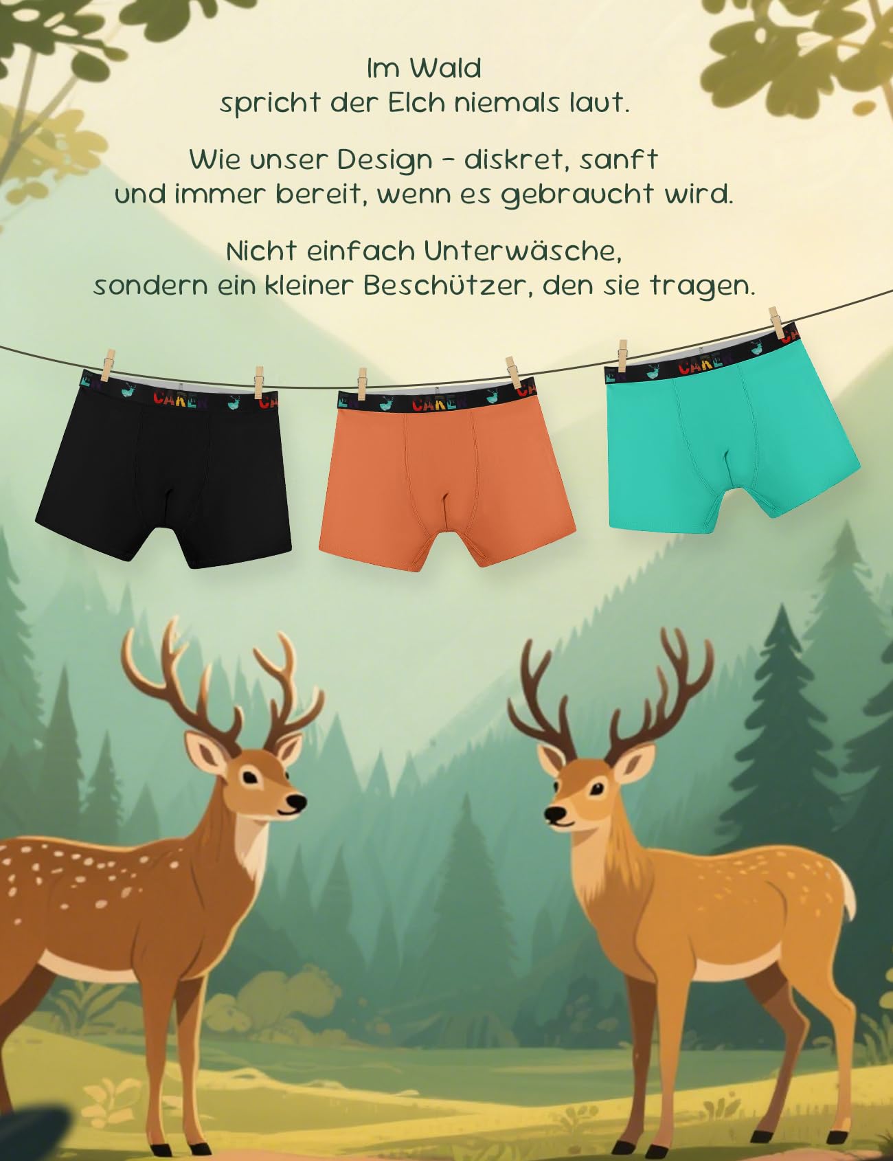 Carer 3 Piezas Boxers de Incontinencia para Niños | Ropa Interior de Algodón Lavable con Absorción 100 ml | Ideal para Leve Enuresis y Incontinencia Urinaria | Talla 134-140