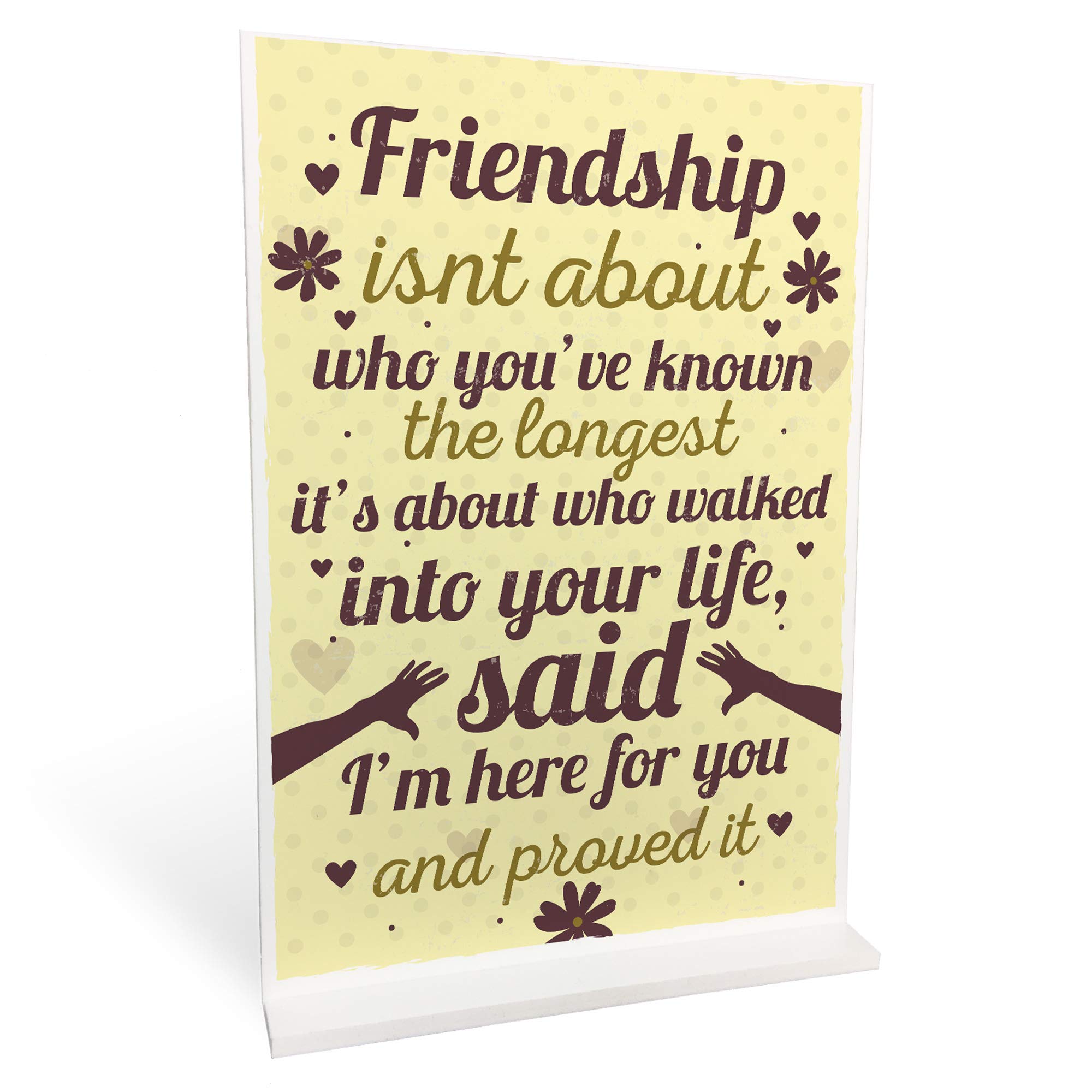 Red Ocean Friendship Plaques Gifts For Women Best Friend Christmas Birthday THANK YOU Sign