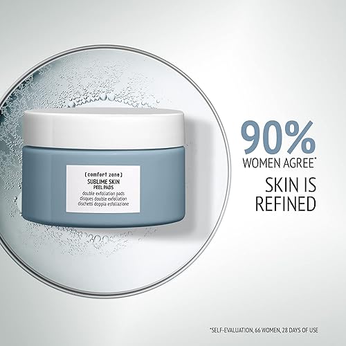 Miniatura 7 de [Comfort Zone ] Sublime Skin Peel Pads - Almohadillas de exfoliación dobles sin fragancia para suavizar, exfoliar e iluminar, 28 unidades.