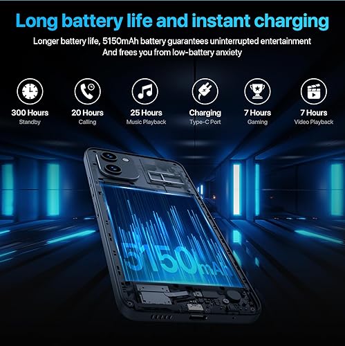 Miniatura 4 de UMIDIGI Teléfono celular desbloqueado G1 MAX Dual Sim 4G LTE, 6GB+128GB+256G expandible, 6.52 "HD+ modo nocturno, 5150mAh, GSM teléfonos