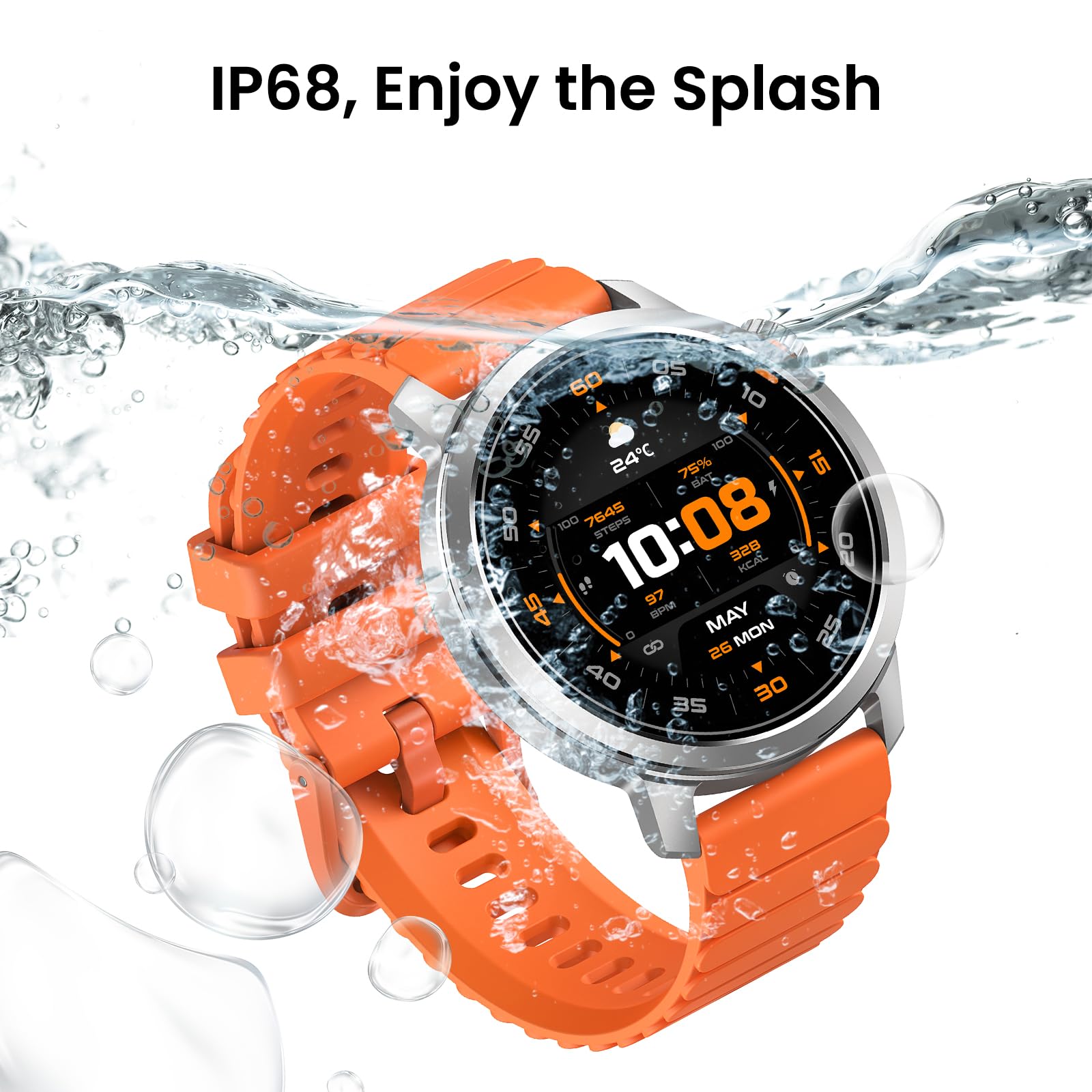 KOSPET ORB Heren Smartwatch, 25 Dagen Batterij, 1,43 AMOLED, IP68 KOSPET ORB Heren Smartwatch, 25 Dagen Batterij, 1,43 AMOLED, IP68
