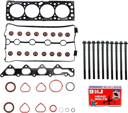 DNJ HGB325 Juego de juntas de culata con kit de pernos de cabeza para Chevrolet Aveo 2004-2005 1.6L 1598cc 98cid L4 DOHC