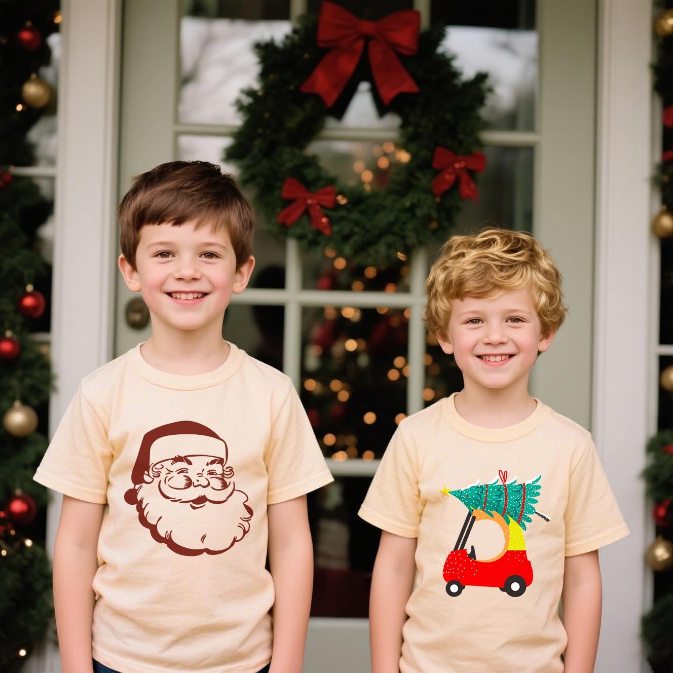 Toddler Boys Girls Christmas Shirt Kids Ugly Xmas Tshirt Cotton Short Sleeve Tee Top 2-7 Years