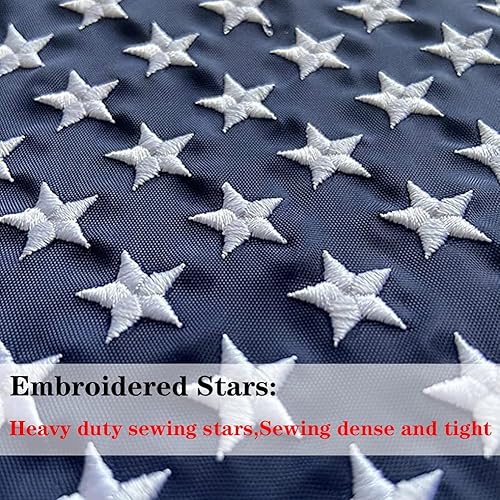 Miniatura 4 de Bandera de barco estadounidense bordada de doble cara pequeña de 12.5 x 18 pulgadas con 4 clips, bandera de barco de nailon de siete rayas con dos