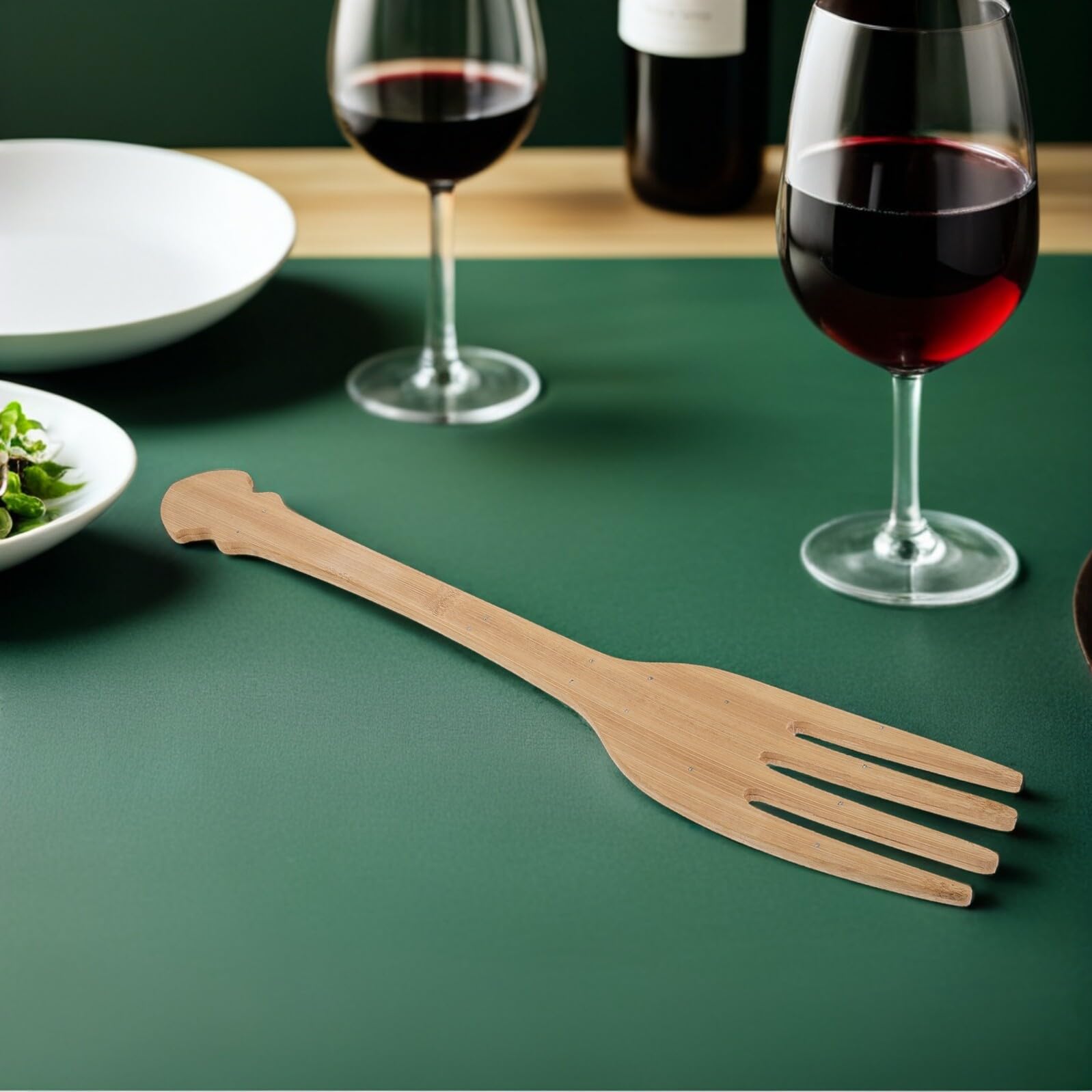 Oversized Wooden Giant Fork Cosplay Accessory Large Wood Serving Fork for Festival Pranks Party Photos And Food Photography Props