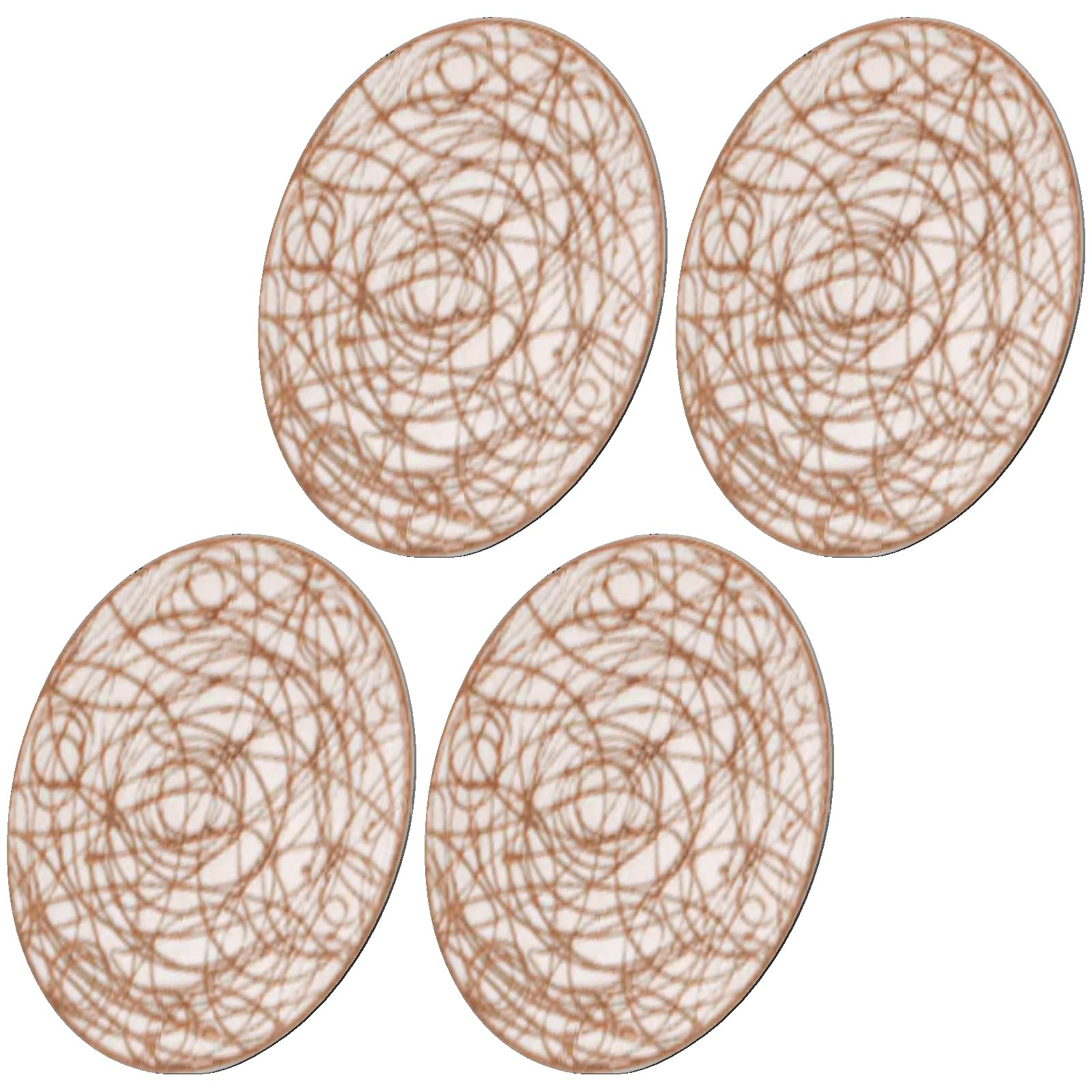carotoe 4 Pack PVC Cup Coasters Gold Foils Pattern Heatproof Materials Design Perfect for Camping Dinner Parties Sturdy PVC Tableware Placemat