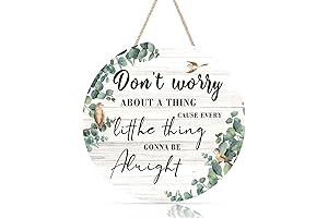 HPNIUB Little Birds Worry Plaque Rustic Home Decor