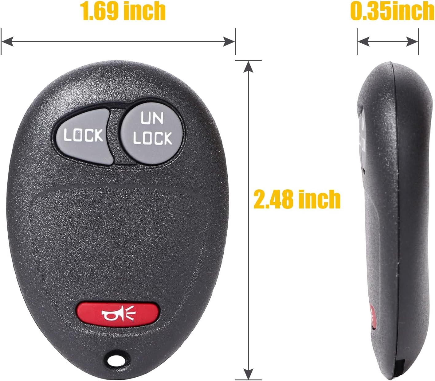 Key Fob Replacement Fit for Chevy Colorado Venture GMC Canyon Oldsmobile Silhouette Pontiac Montana Isuzu i-290 i-370 2004 2005 2006 2007 2008 2009 2010 2011 2012 #L2C0007T 10335583, 3 Button Set 2