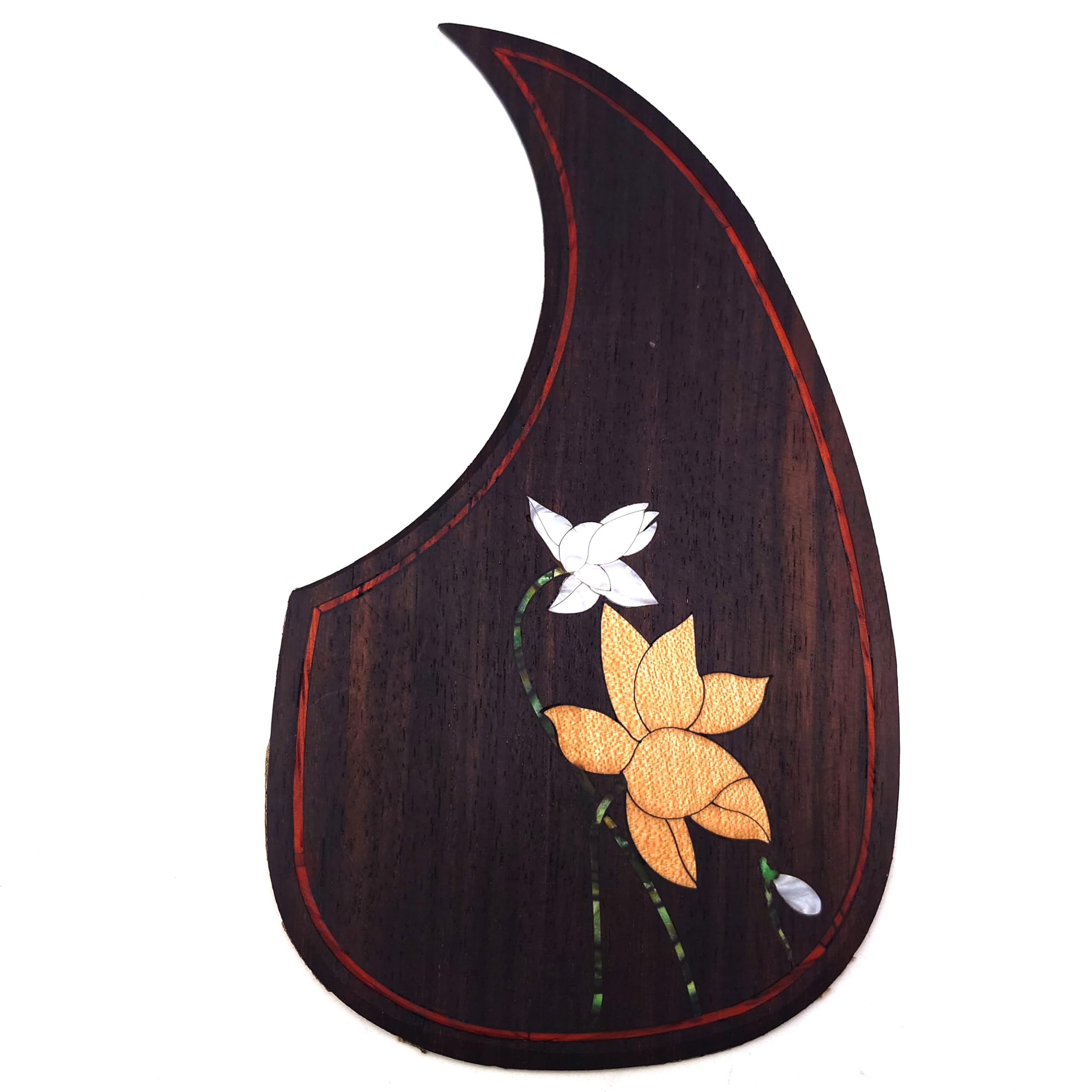 Guitar Pick Guard, Battipenna in abalone in palissandro autoadesivo for Chitarre acustiche folk D-45 Taylor(6)