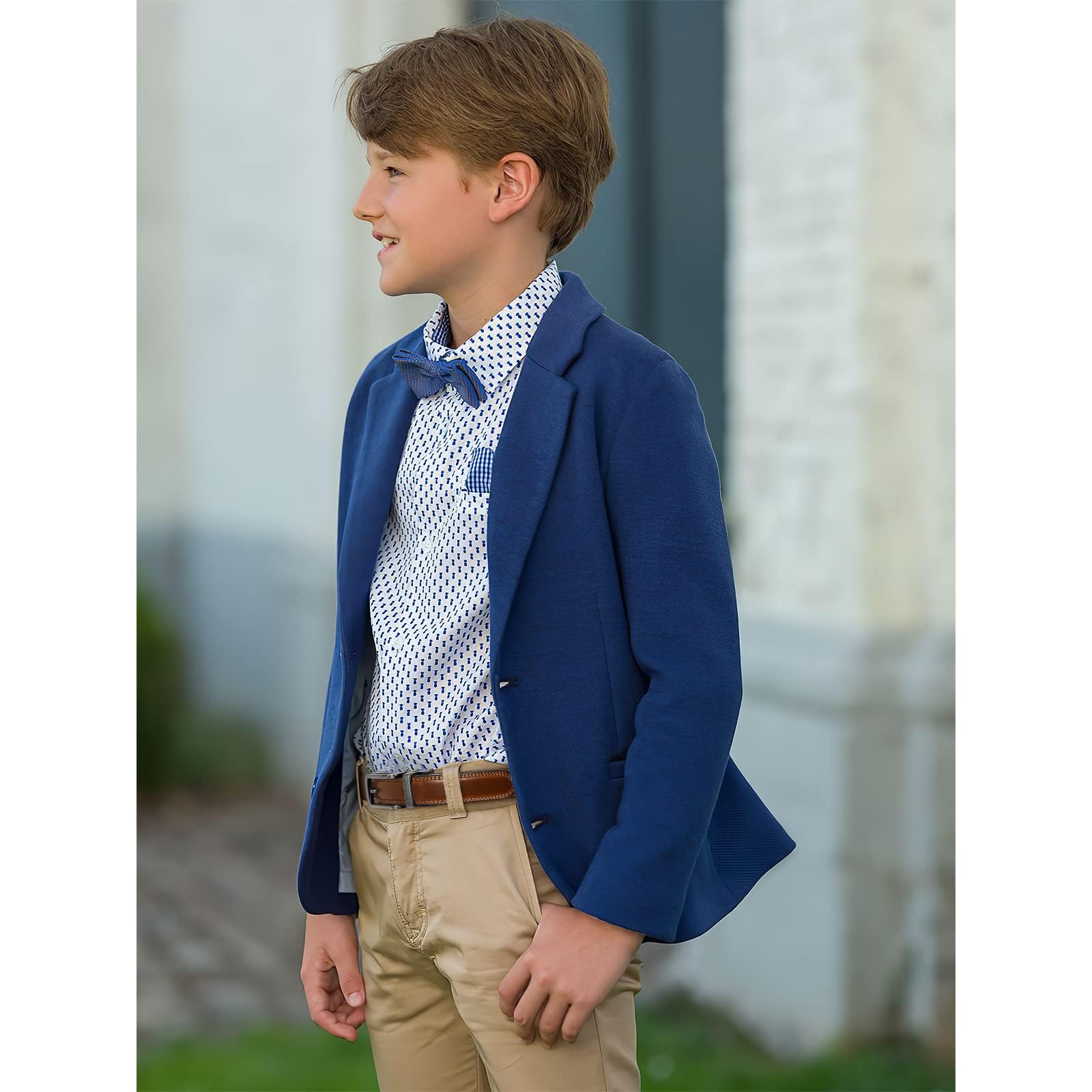 XZQTIVE Junge Ratsche Ledergürtel Easy Slid Klick Schnalle Auto Gürtel für Kinder Schule Uniform Kleid Jeans