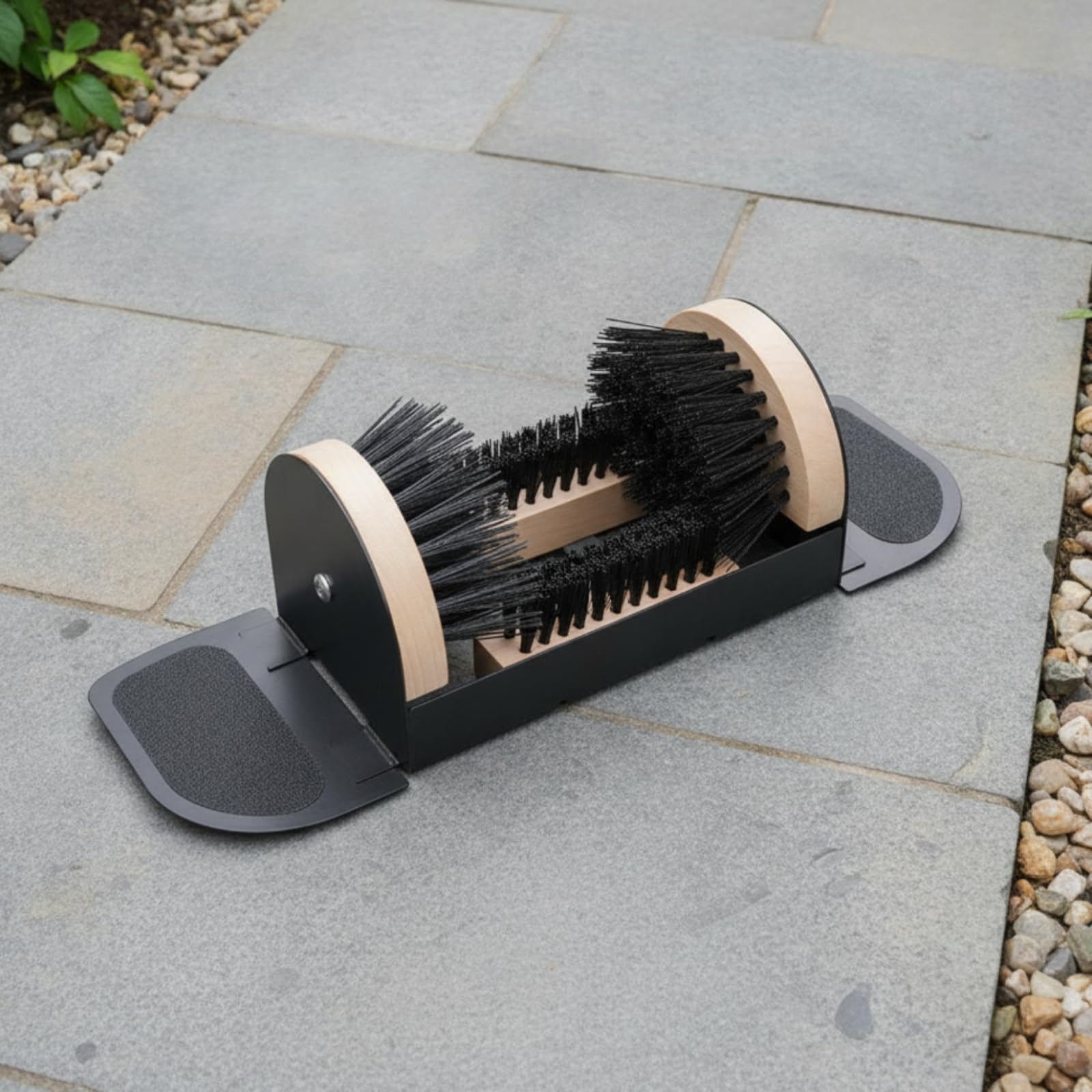 Spazzola Pulisci Scarpe Antifango Pulisci Scarpe con Setole Fisso per Lavoratori, Ingresso, Modello Con Pedana