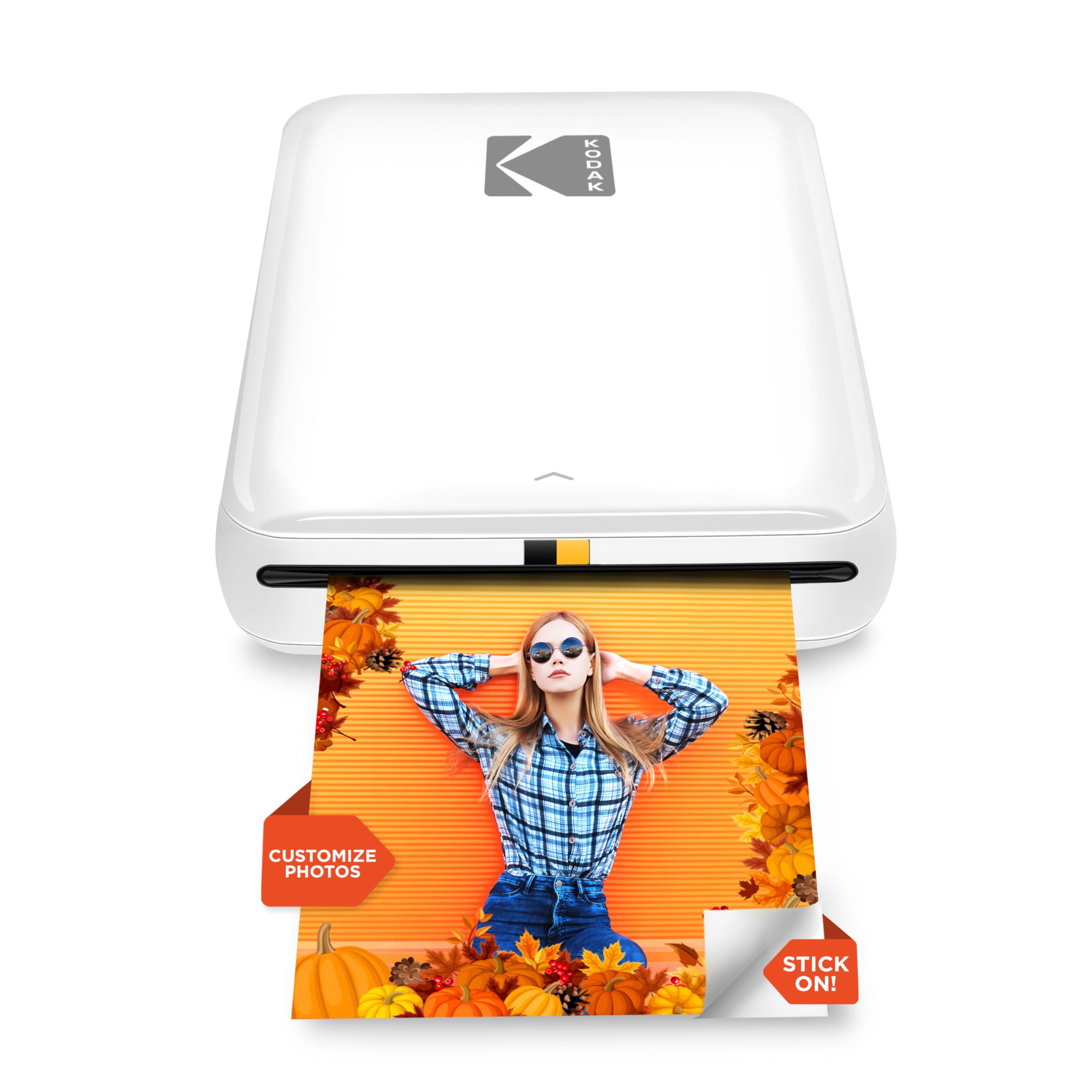 Kodak Step Instant Photo Printer (White) for IOS Android NFC Bluetooth Devices