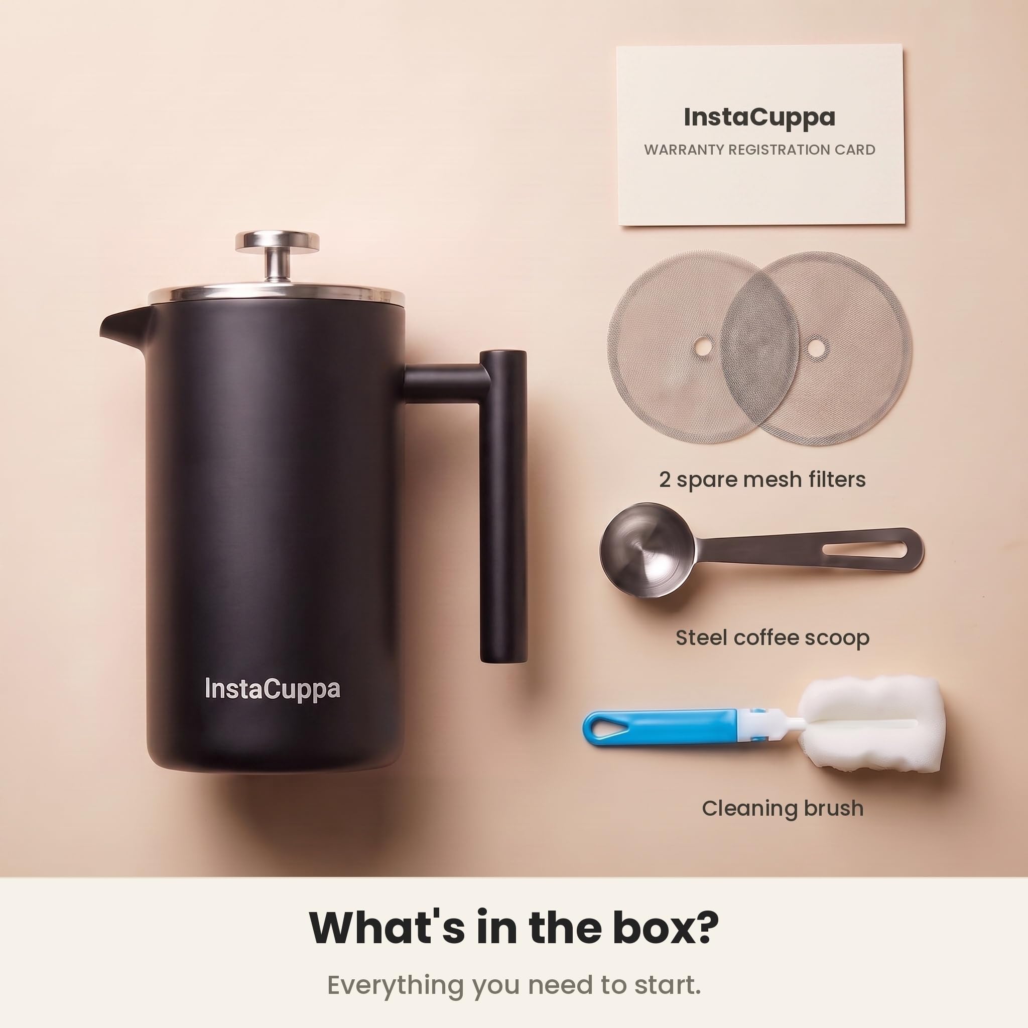 InstaCuppa French Press - Premium Coffee Maker -7
