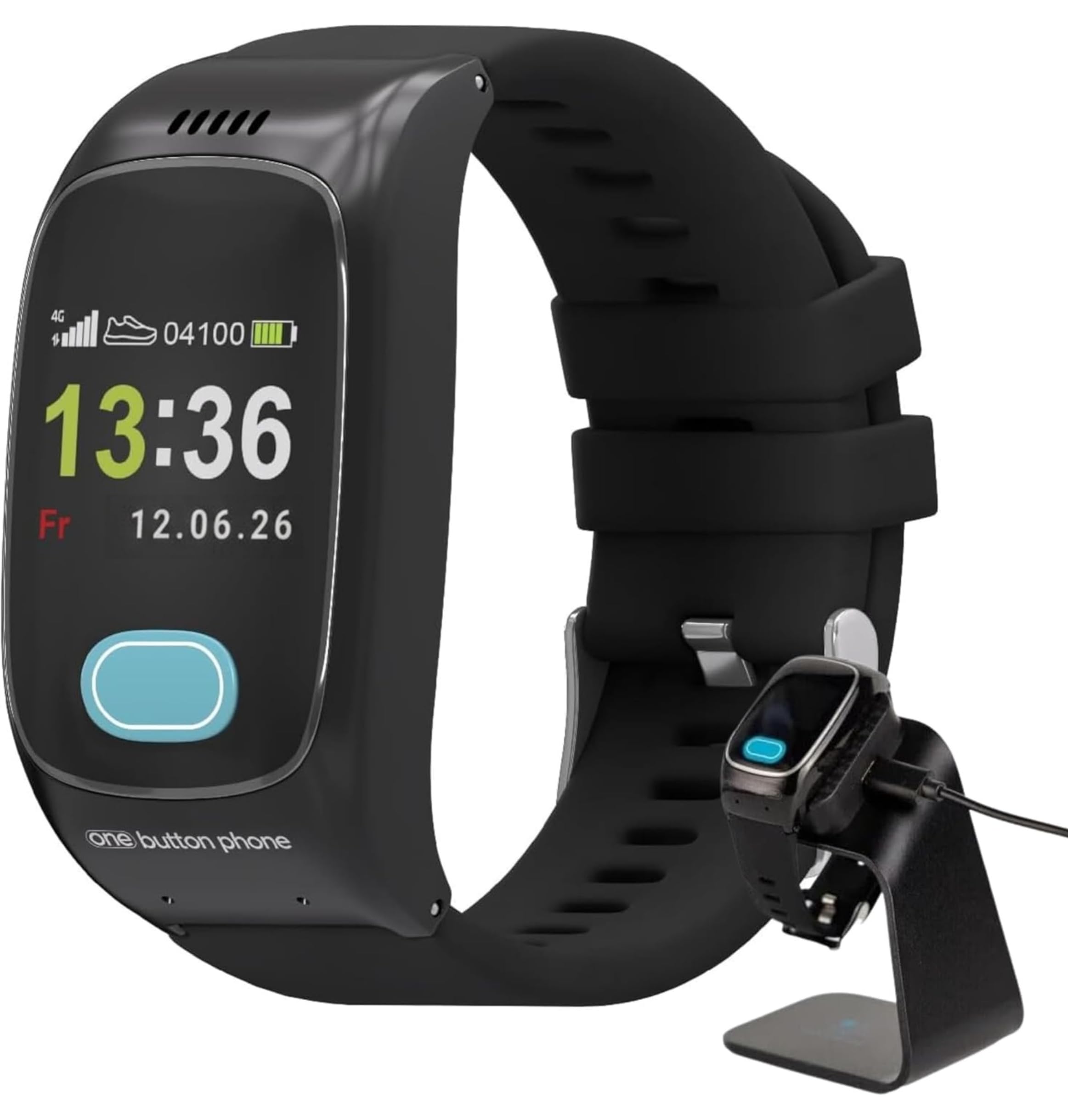 Montre Téléphone Senior GPS SOS Anti-Chute | Appel SOS en Cascade vers 3 Proches, Sans Abonnement, Marque Allemande, Opérateur Libre – Hors Certains Forfaits Prépayés