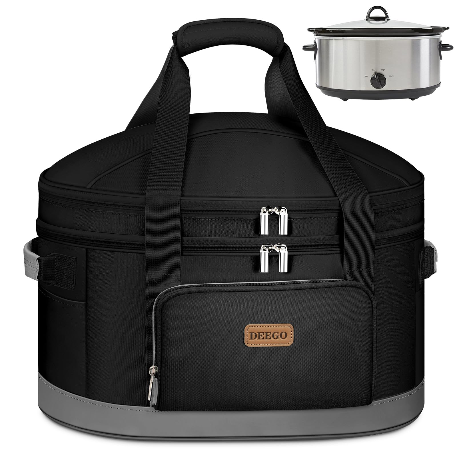 DEEGO Carrying Bag for Crock-Pot 6-8 Quart, 2-Layer Slow Cooker Bags