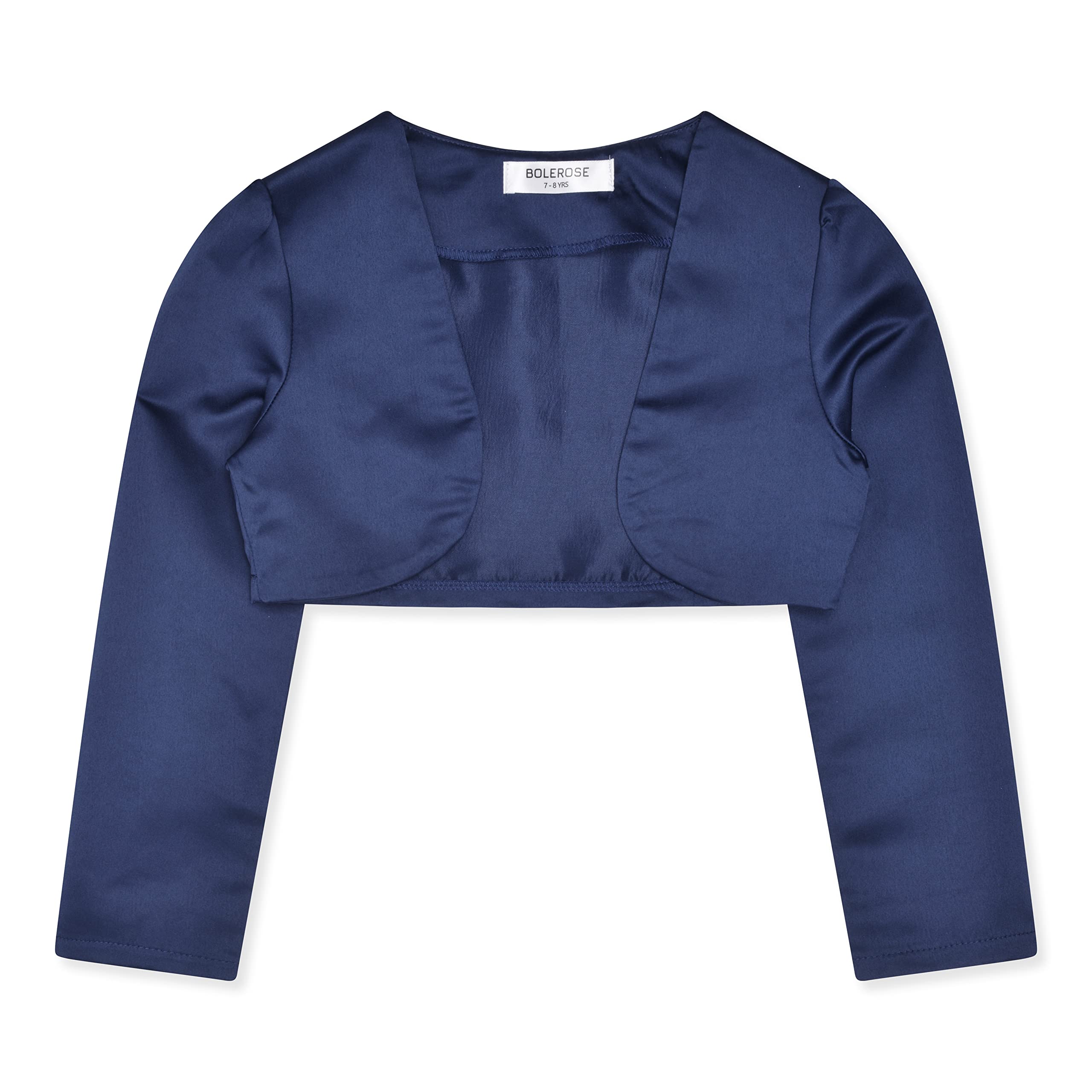 Bolerose niñas Satén Manga Larga Bolero Niños niñas Capa Hombros