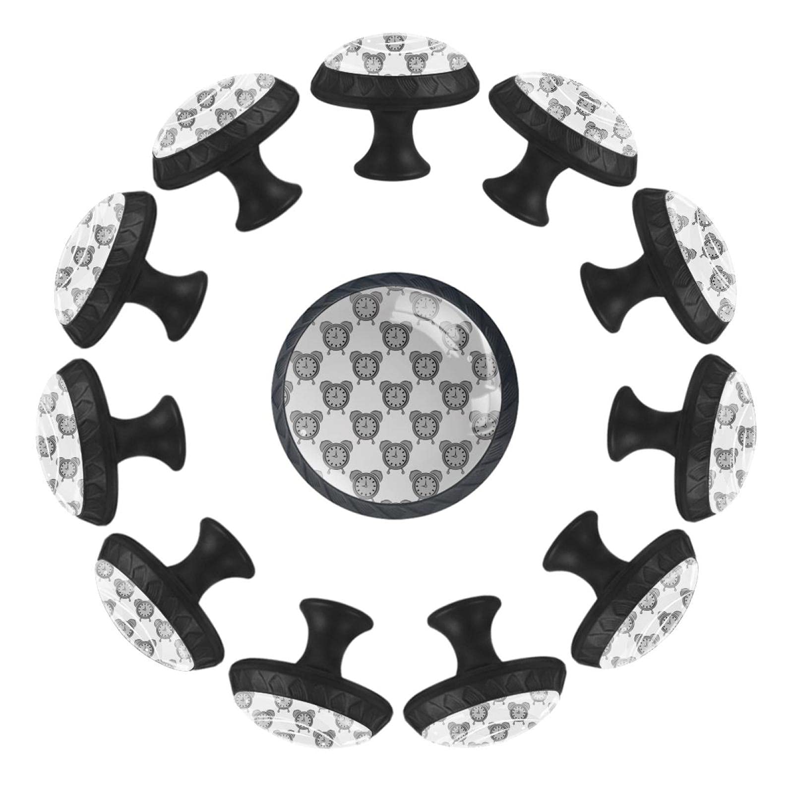 Boutons de tiroir ronds antidérapants 35mm gris pour rénover une commode de chambre