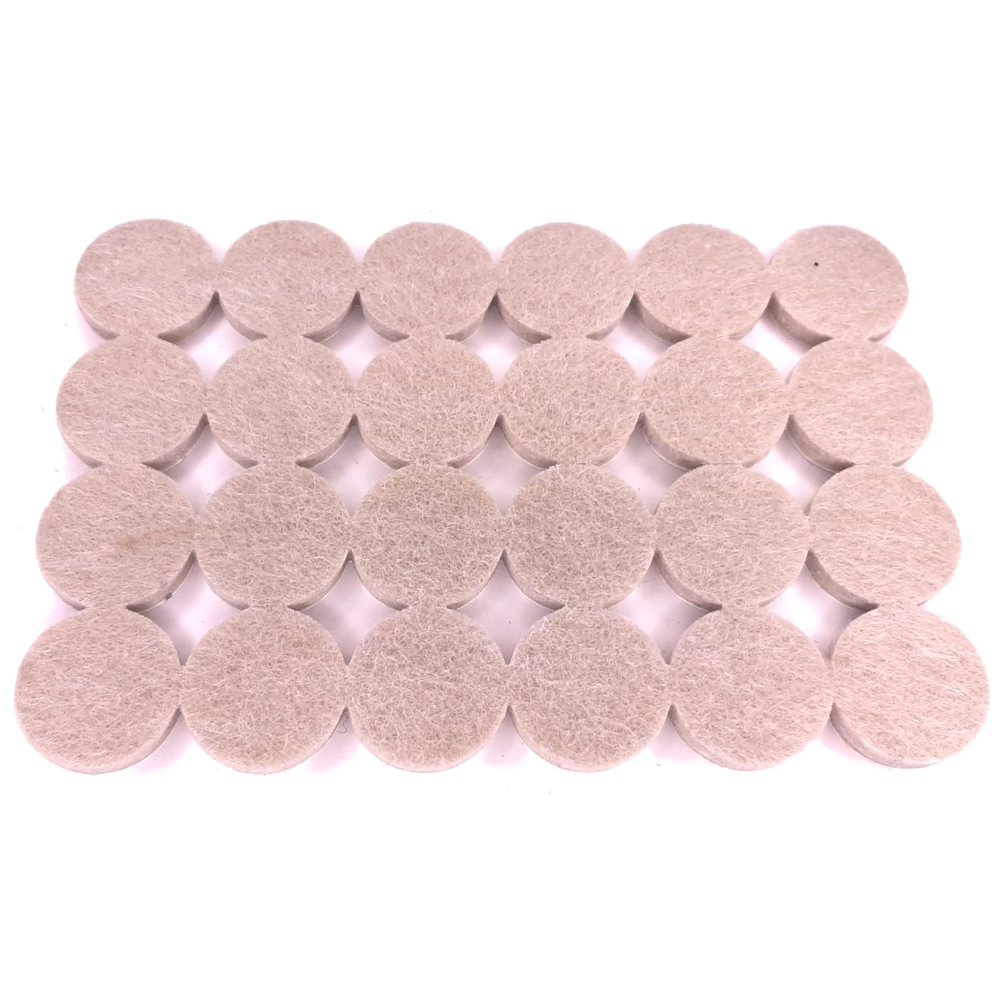 cyclingcolors 48 x Self-Adhesive Felt Pads 5 mm Thickness 25 mm Round Chairs Furniture Furniture Gliders Premium Felt Beige