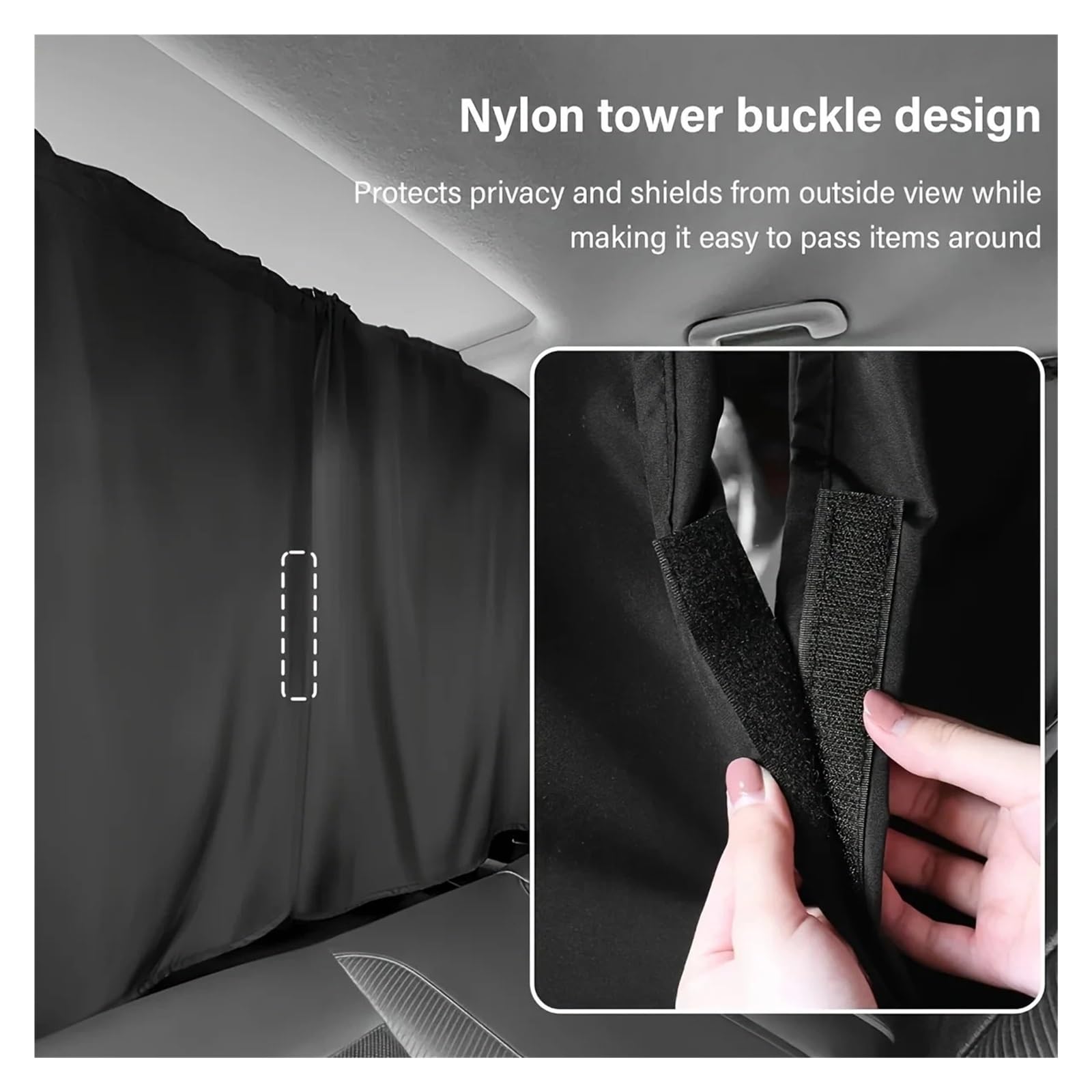 Rideau Arrière Fourgon Occultant Ensemble de Rideaux d'intimité for Voiture 4 pièces