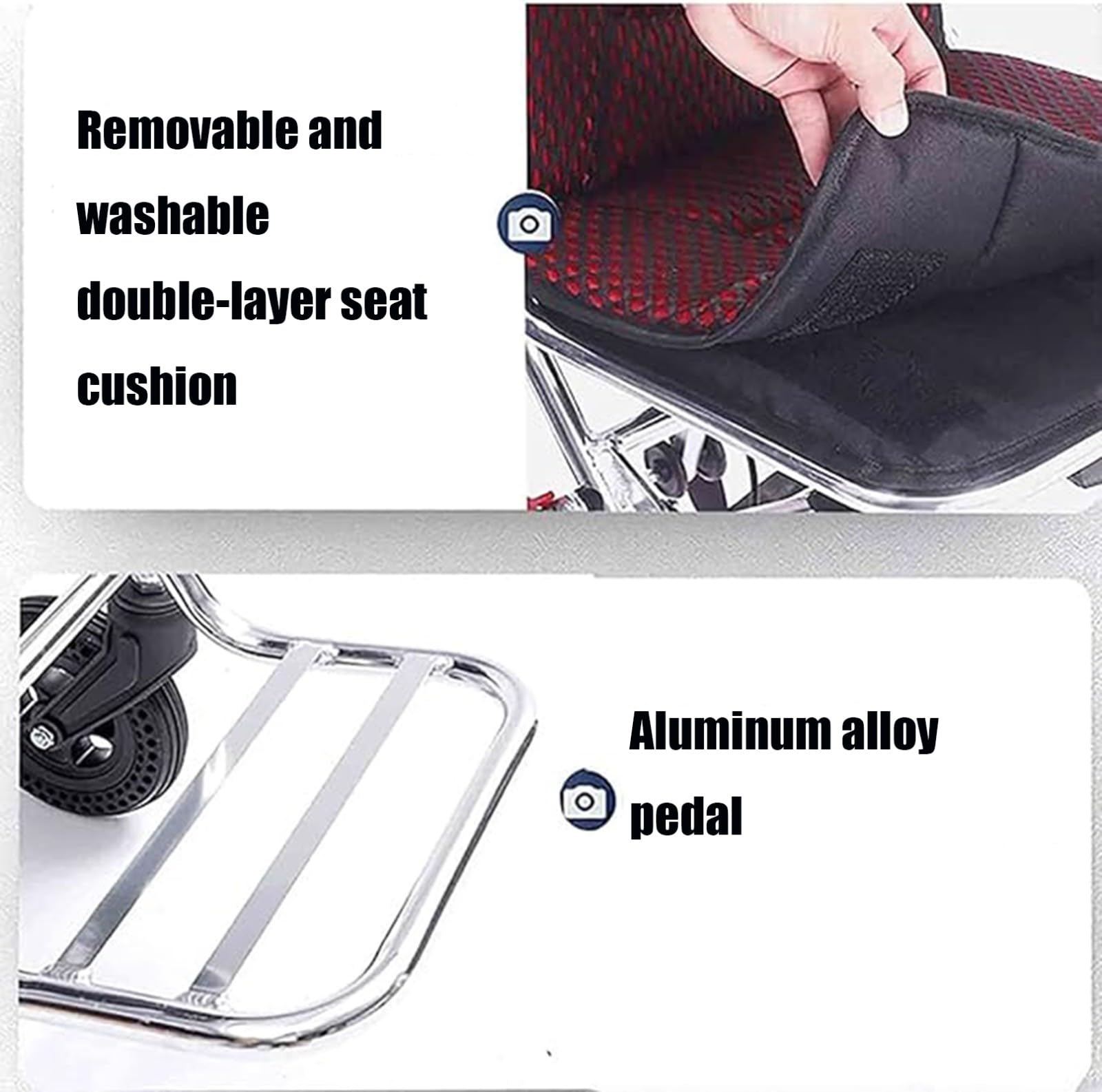 Silla de Ruedas Ligera de Aluminio, Transporte Plegable, Silla de Ruedas portátil, Scooter de Movilidad para Personas Mayores A