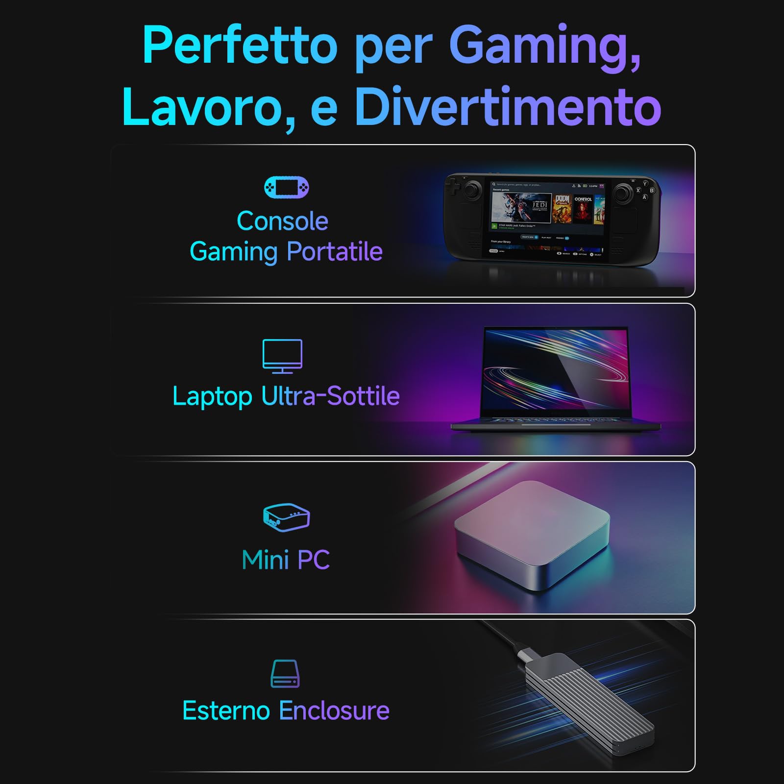 fanxiang S630 500GB SSD M.2 2230, NVME M2 SSD PCIe Gen4x4, Fino a 4850MB/s, Per Rog Ally, Steam Deck, Microsoft Surface Pro, Mini PC, Ultrabook - Unità a Stato Solido Interna