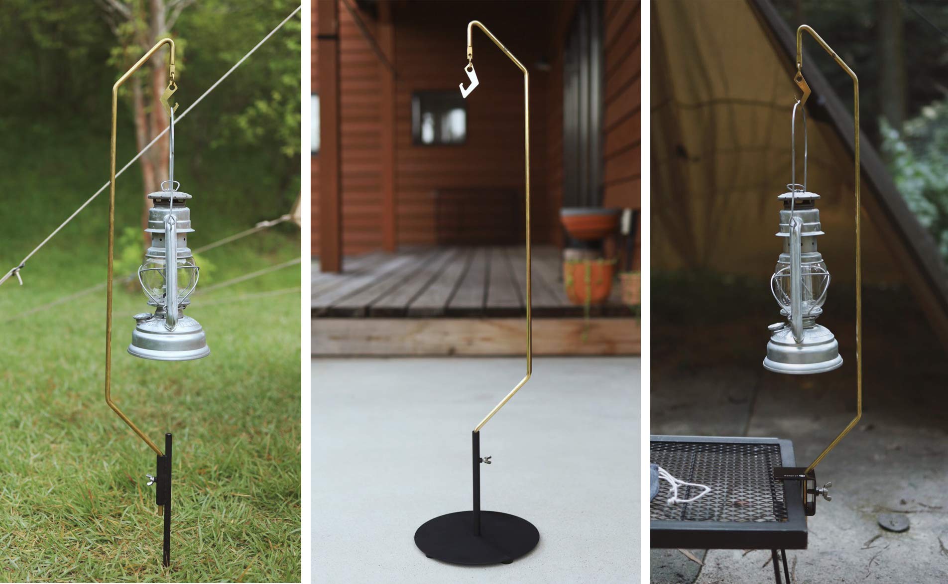 Amazon.co.jp: tsurusu - 3Way真鍮ランタンスタンド テーブル・地面