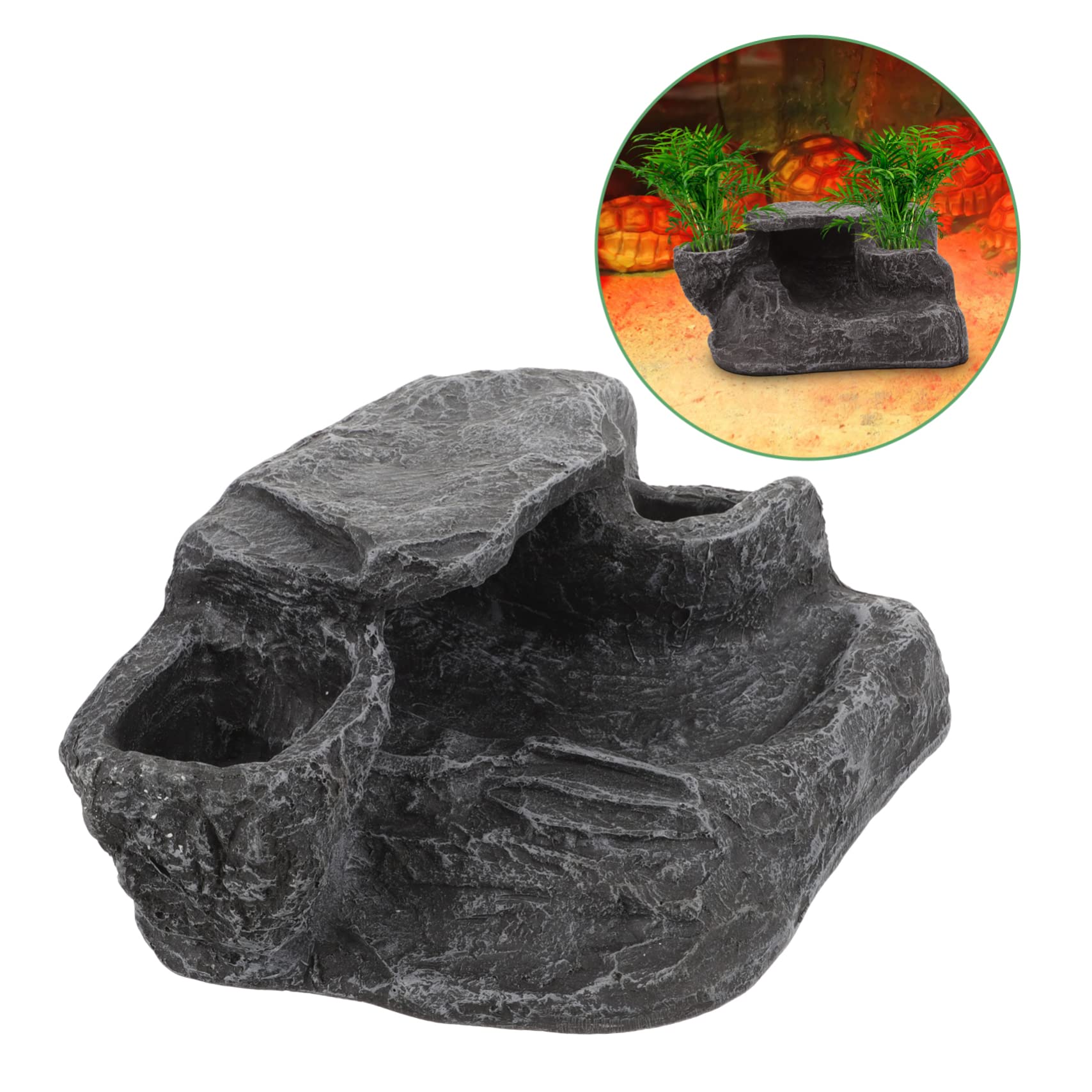 COLLBATH Adornos Paisajísticos para Peceras De Tortugas Plataforma De Resina para Tortugas para Decorativa para Acuario y Suministros para De Agua