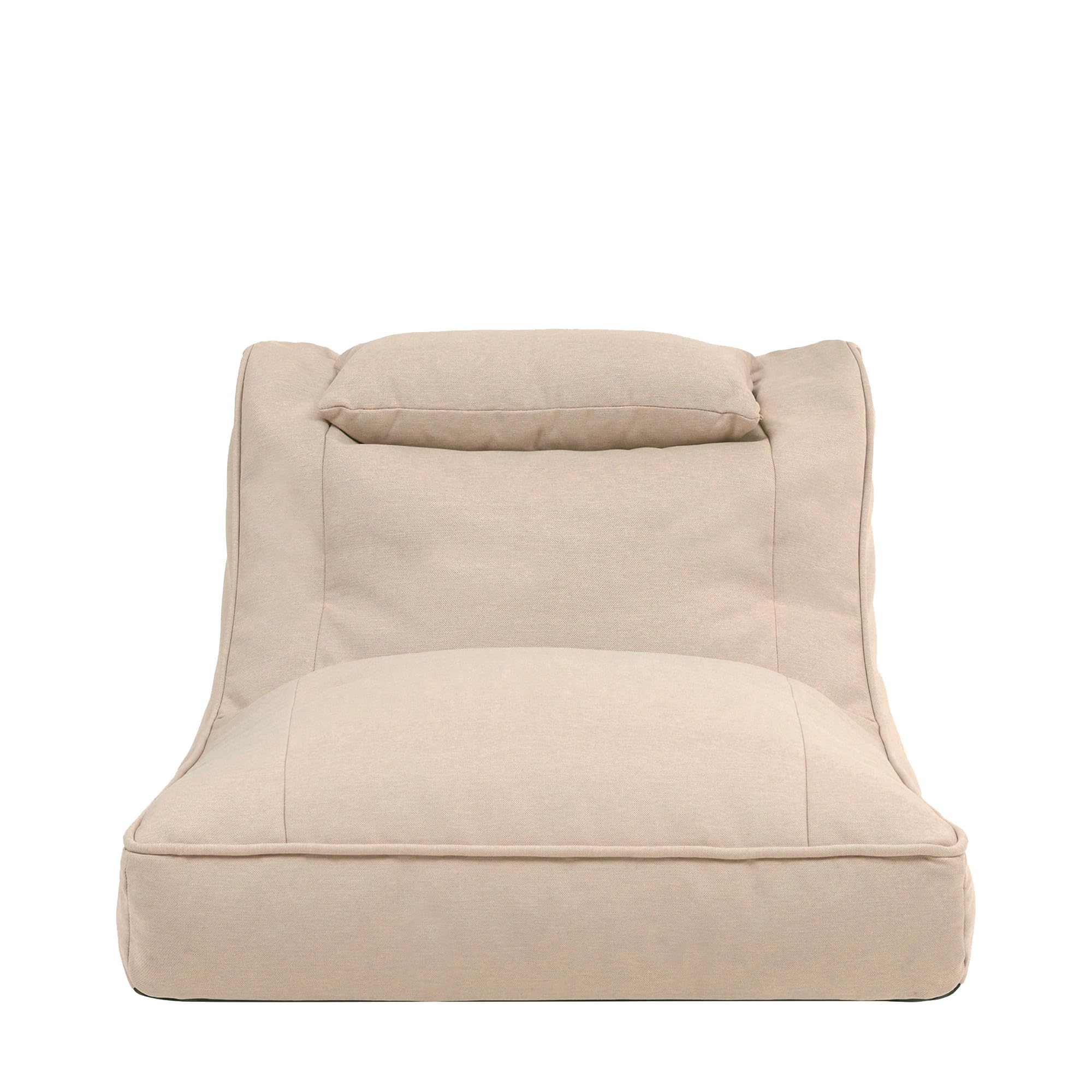 Icon Nova Outdoor Sitzsack Sessel für Erwachsene, Beige, Olefin Stoff für Drinnen und Draußen, Riesen Sitzsack mit Füllung, Bequemer Sessel, Garten, Terrasse, Lounge, Wohnzimmer