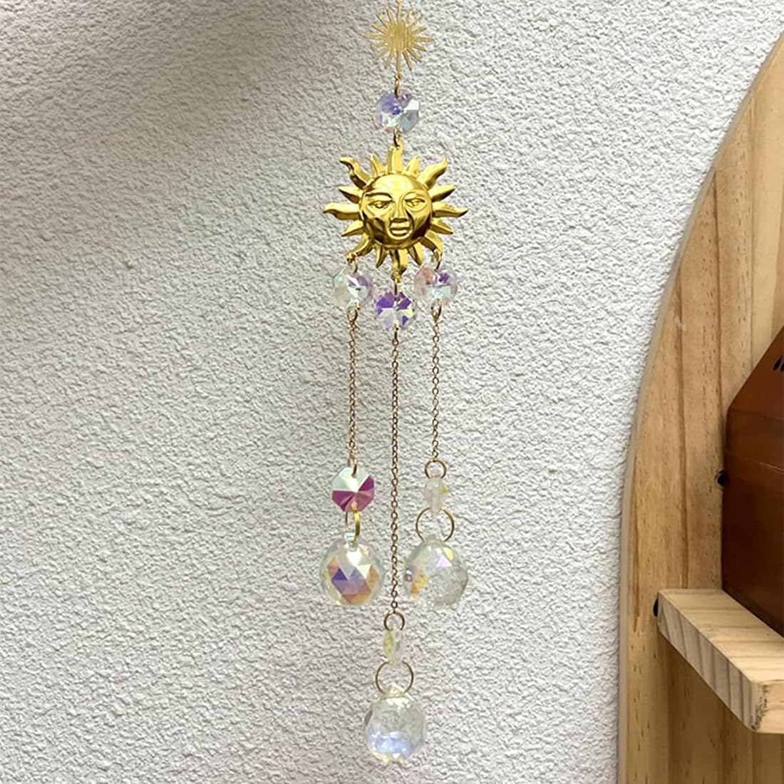 Kryształowy łapacz snów, wiszące wahadłowe łapacze snów, kryształowe zawieszki pryzmatowe, kryształowy ornament do okien, sypialni i ogrodu, idealny na Boże Narodzenie, imprezy i wesela