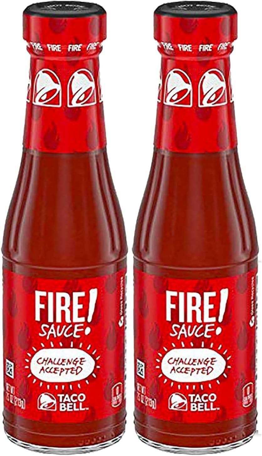 Taco Bell Fire Sauce Pack of 2-7.5oz ea
