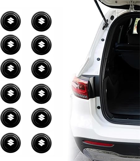 QIQVERT 12 Pcs Car Shock Absorber, Car Door Side Shock Absorbing Protection Stickers for Vitara, Brezza, Swift, Baleno, Ertiga, WagonR, Alto,...